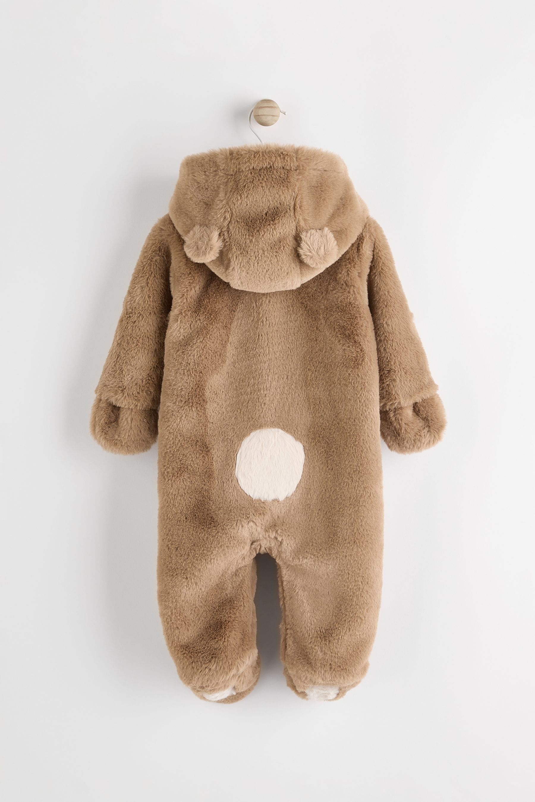 Caramel Bear Baby Hooded All-In-One (0mths-2yrs)