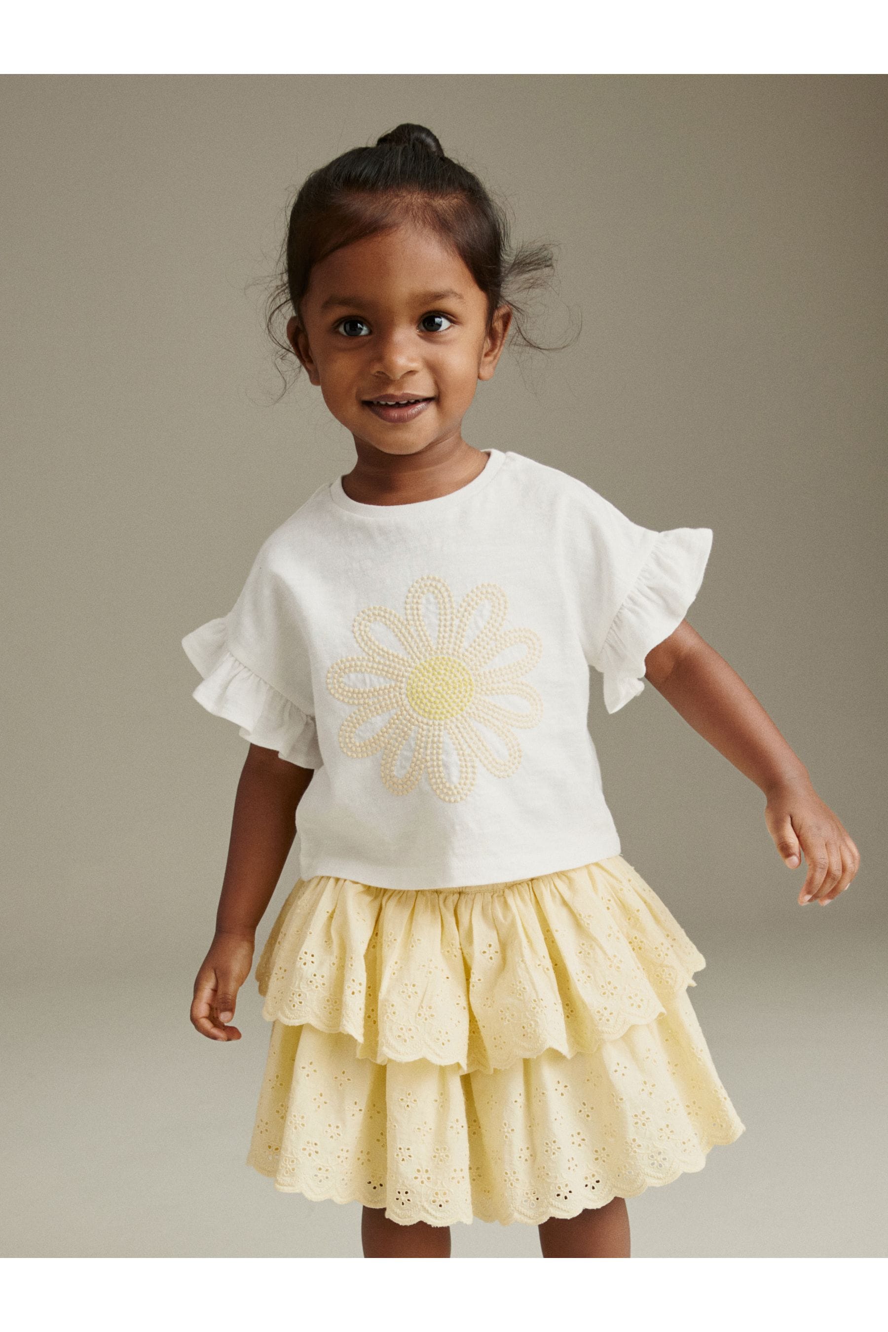 Lemon Yellow Skirt & T-Shirt Set (3mths-7yrs)