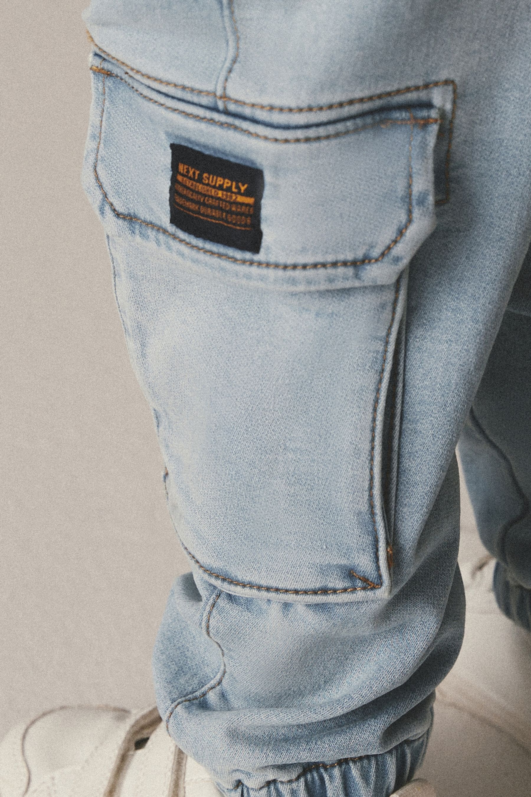 Bleach Denim Comfort Cargo Jeans (3mths-7yrs)