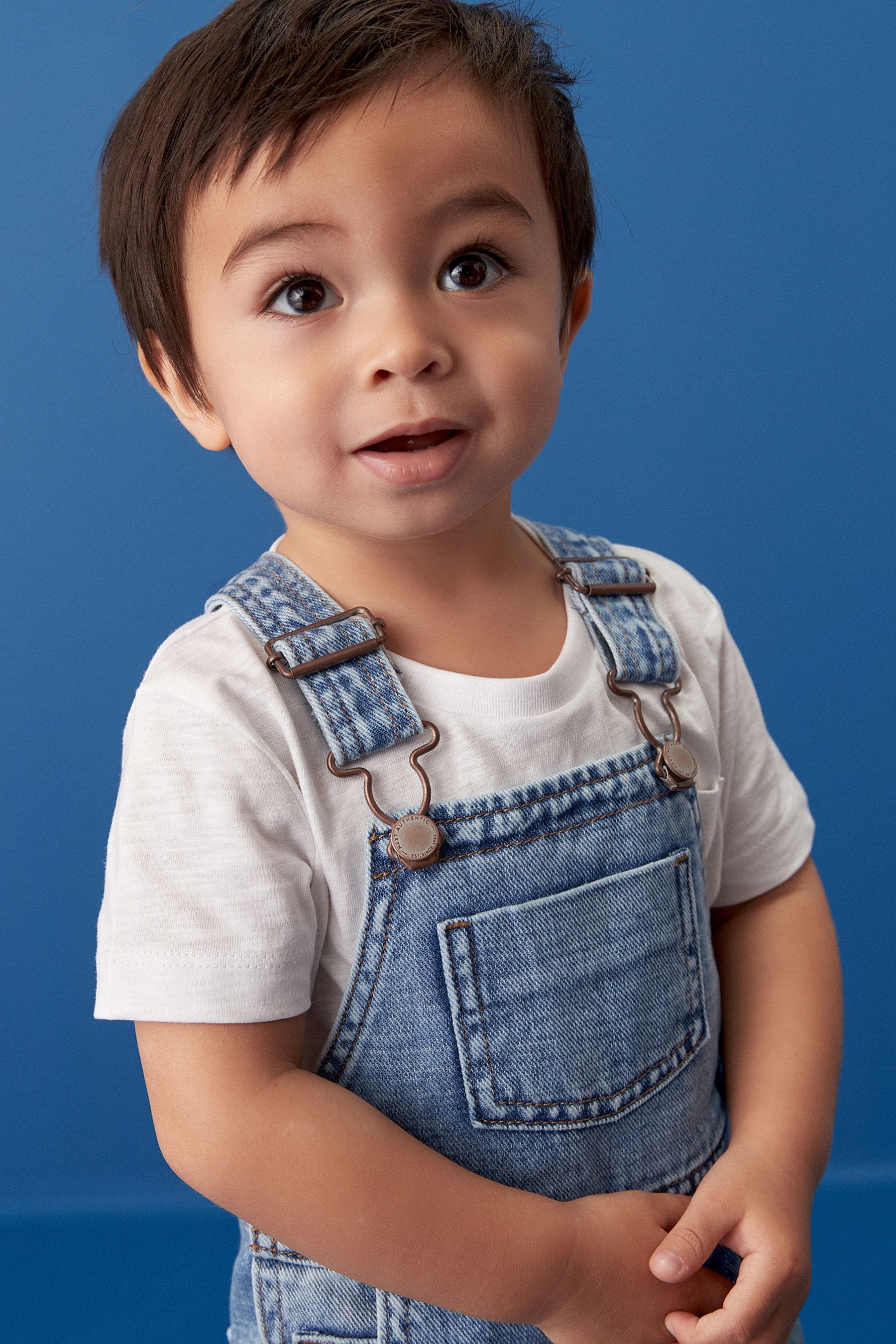 Light Blue 100% Cotton Denim Dungarees (3mths-7yrs)