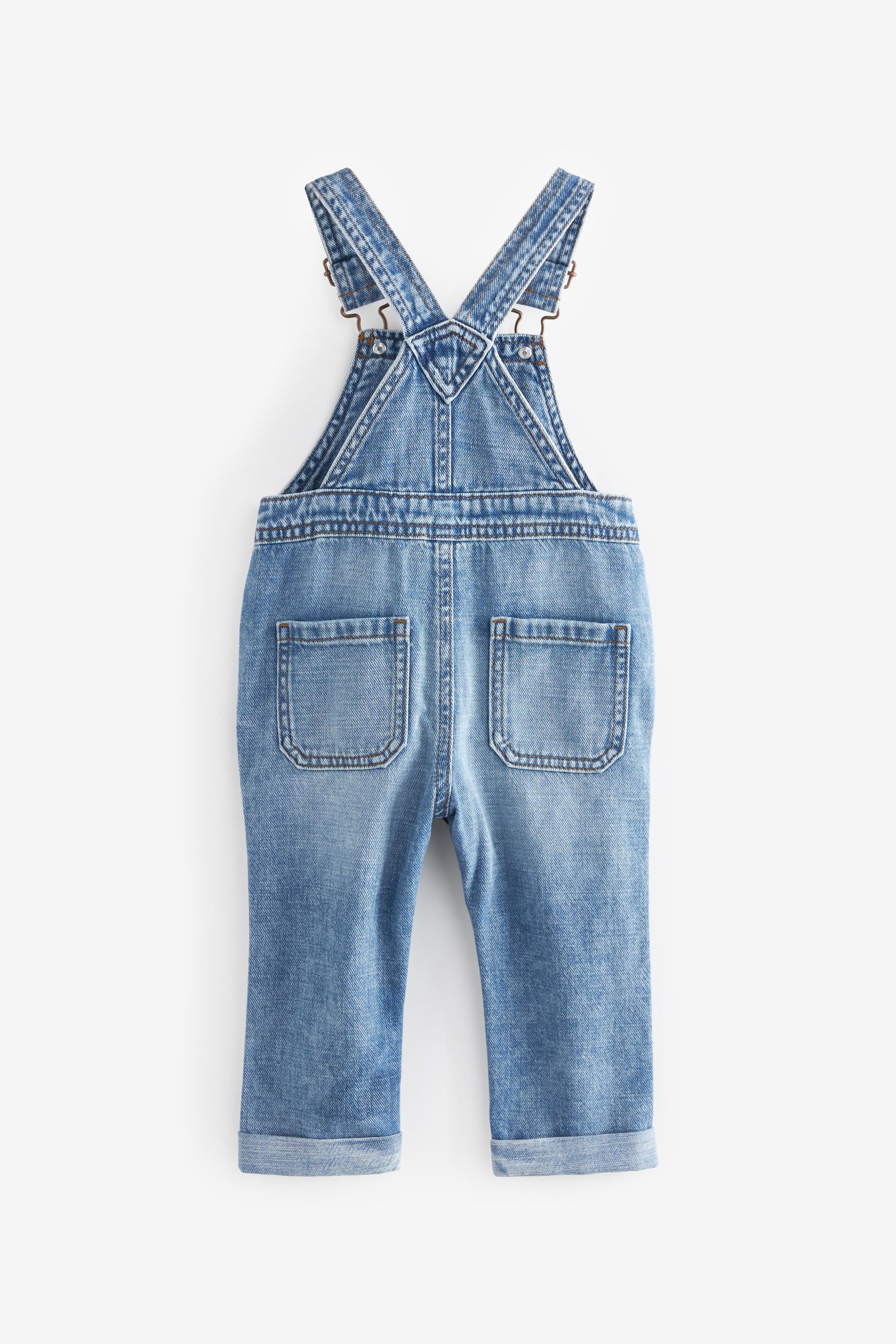 Light Blue 100% Cotton Denim Dungarees (3mths-7yrs)