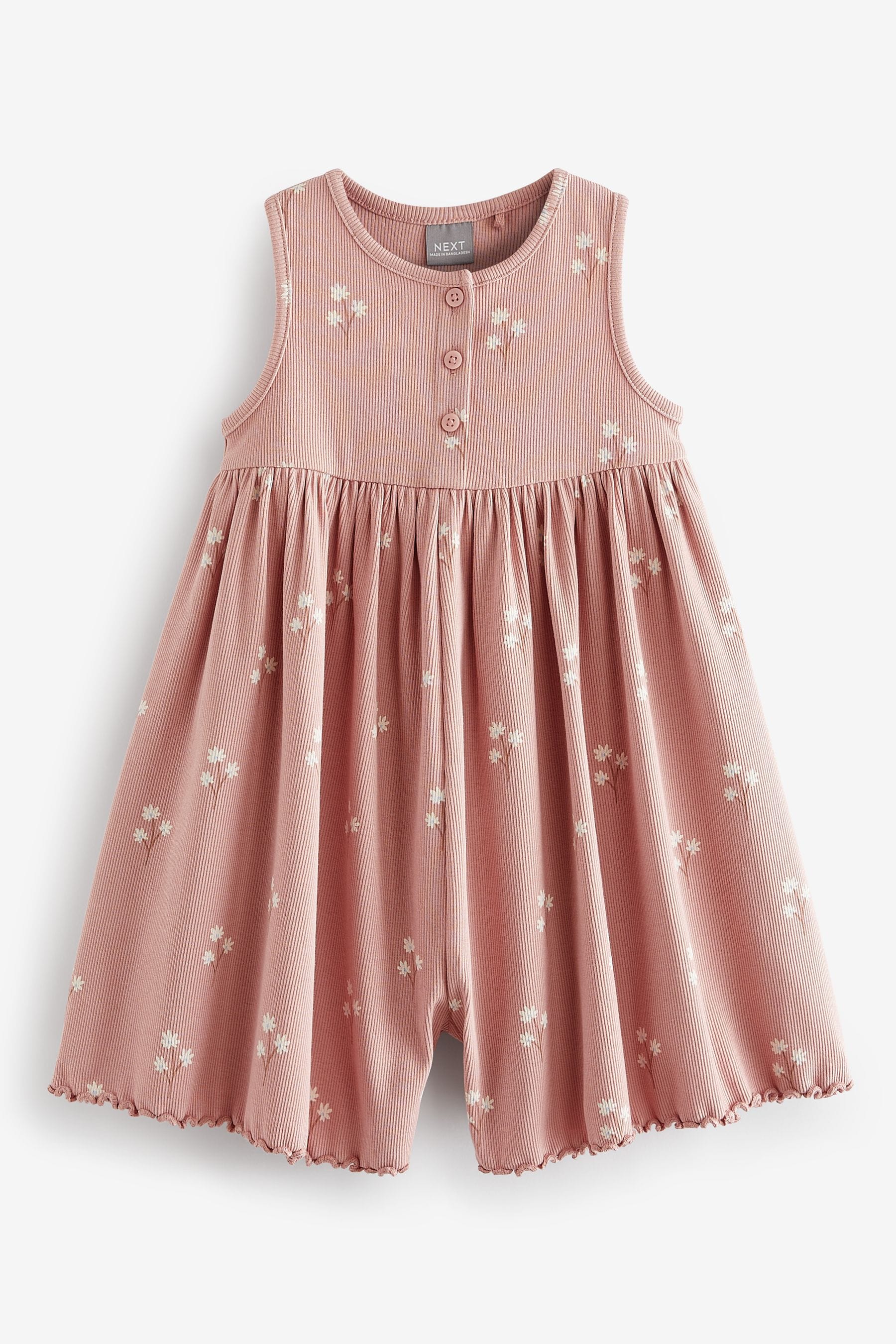 Pink Frill Playsuit (3mths-7yrs)