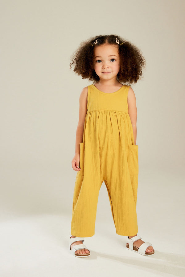 Yellow Sleeveless Jumpsuit (3mths-7yrs)