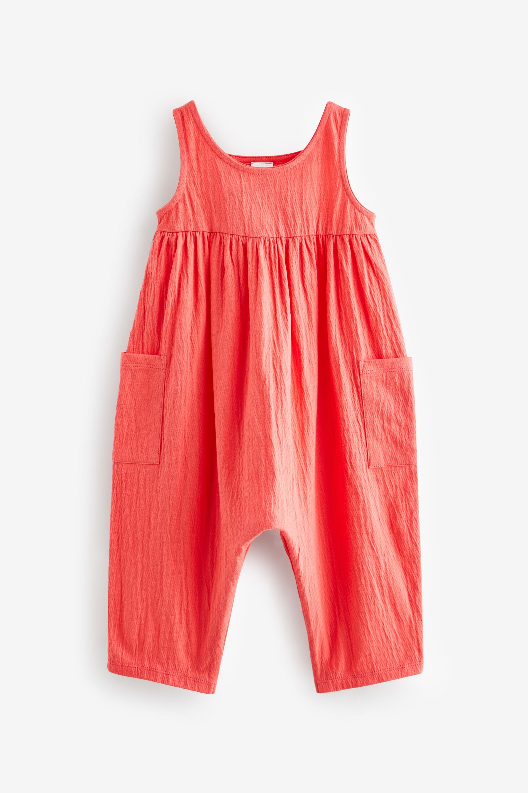 Coral Pink Sleeveless Jumpsuit (3mths-7yrs)