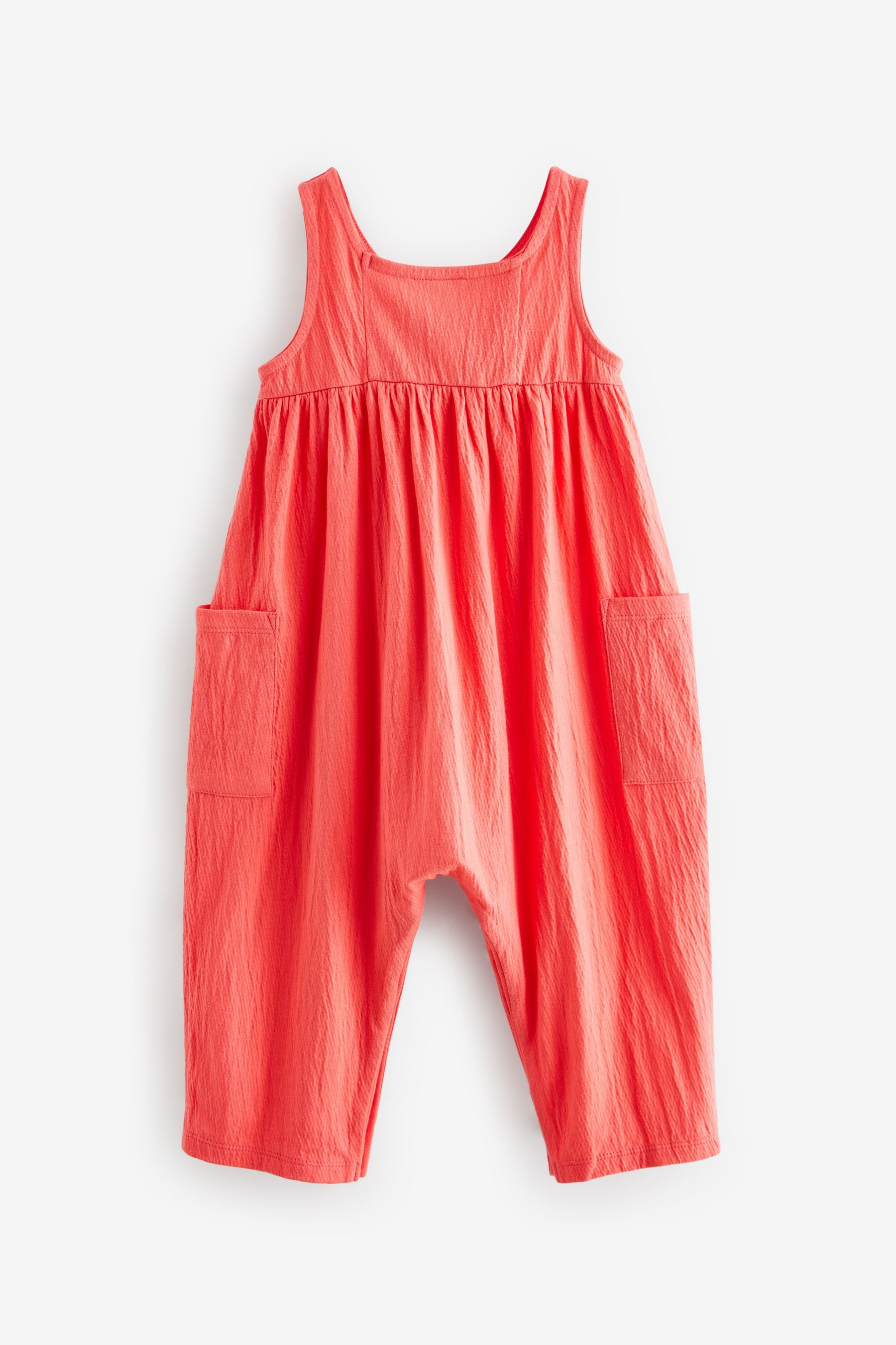 Coral Pink Sleeveless Jumpsuit (3mths-7yrs)