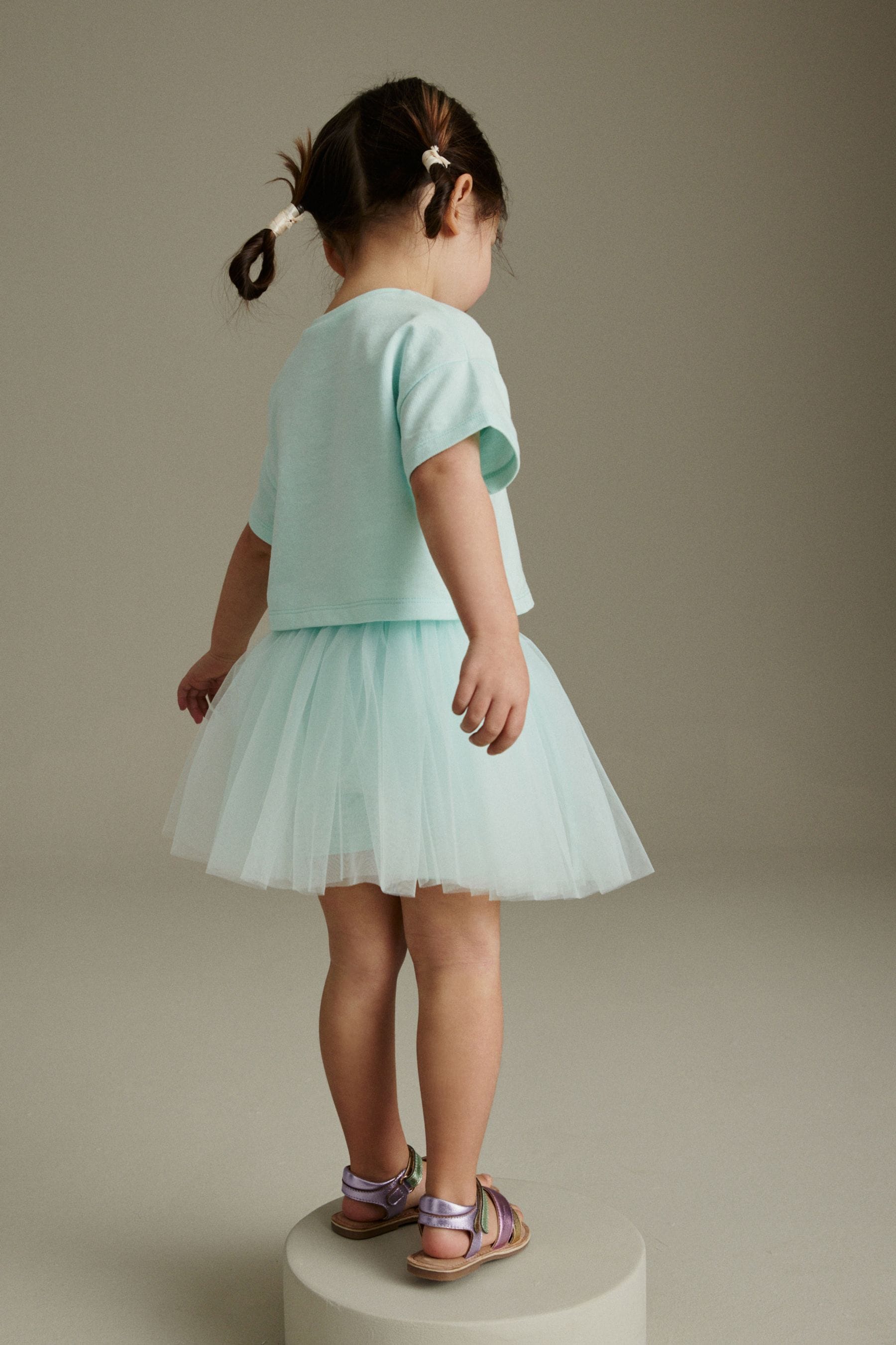 Aqua Blue T-Shirt and Skirt Set (3mths-7yrs)