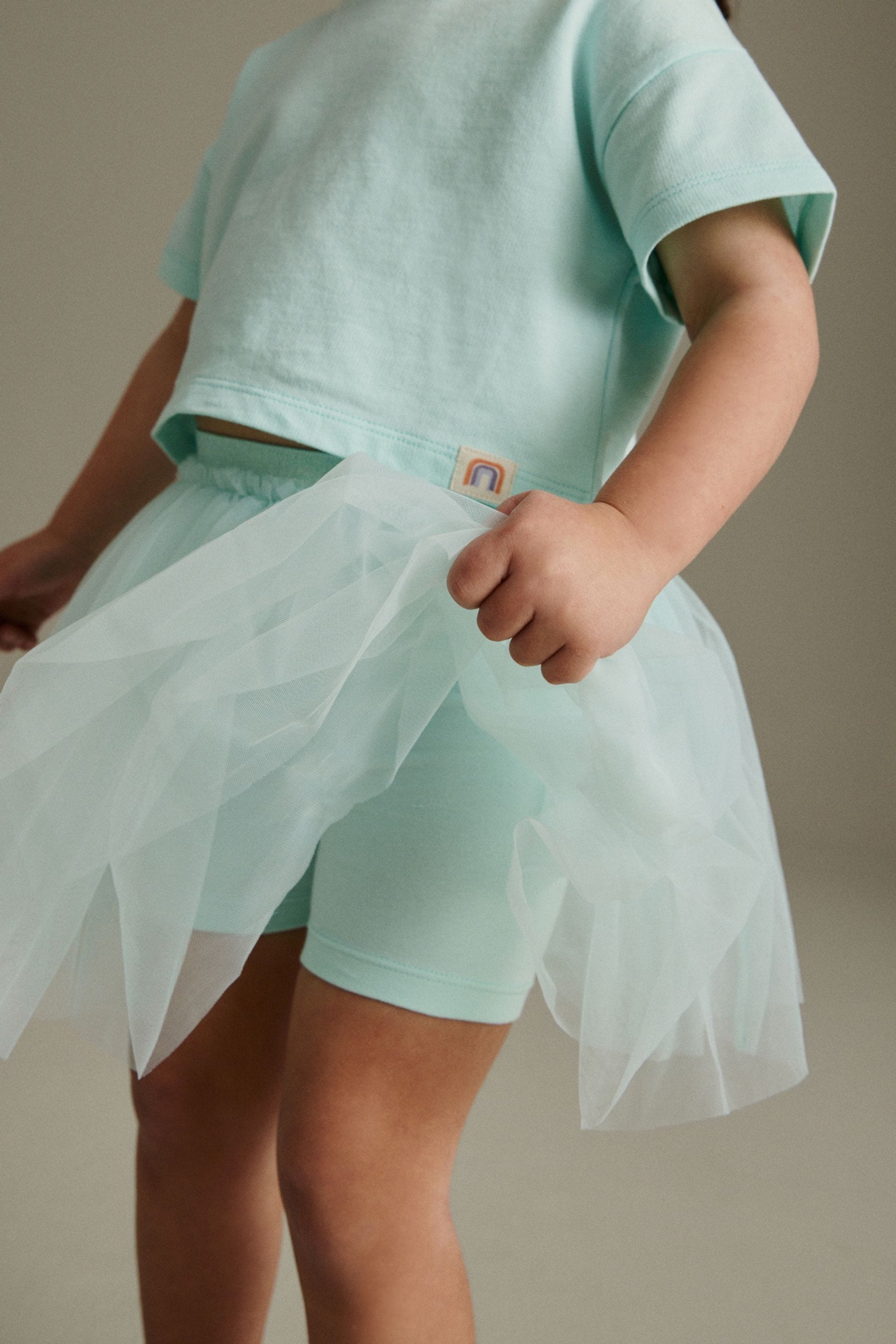 Aqua Blue T-Shirt and Skirt Set (3mths-7yrs)