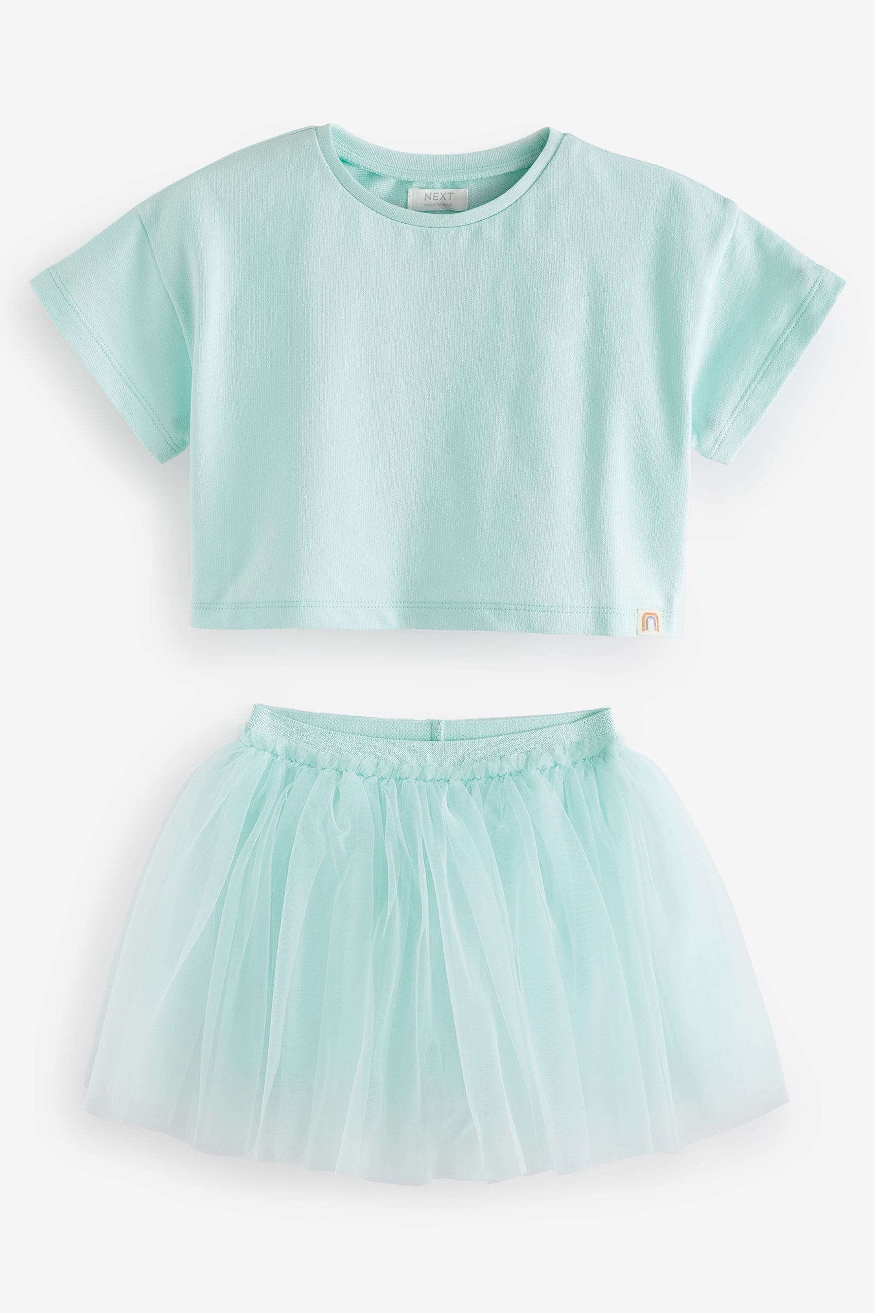 Aqua Blue T-Shirt and Skirt Set (3mths-7yrs)