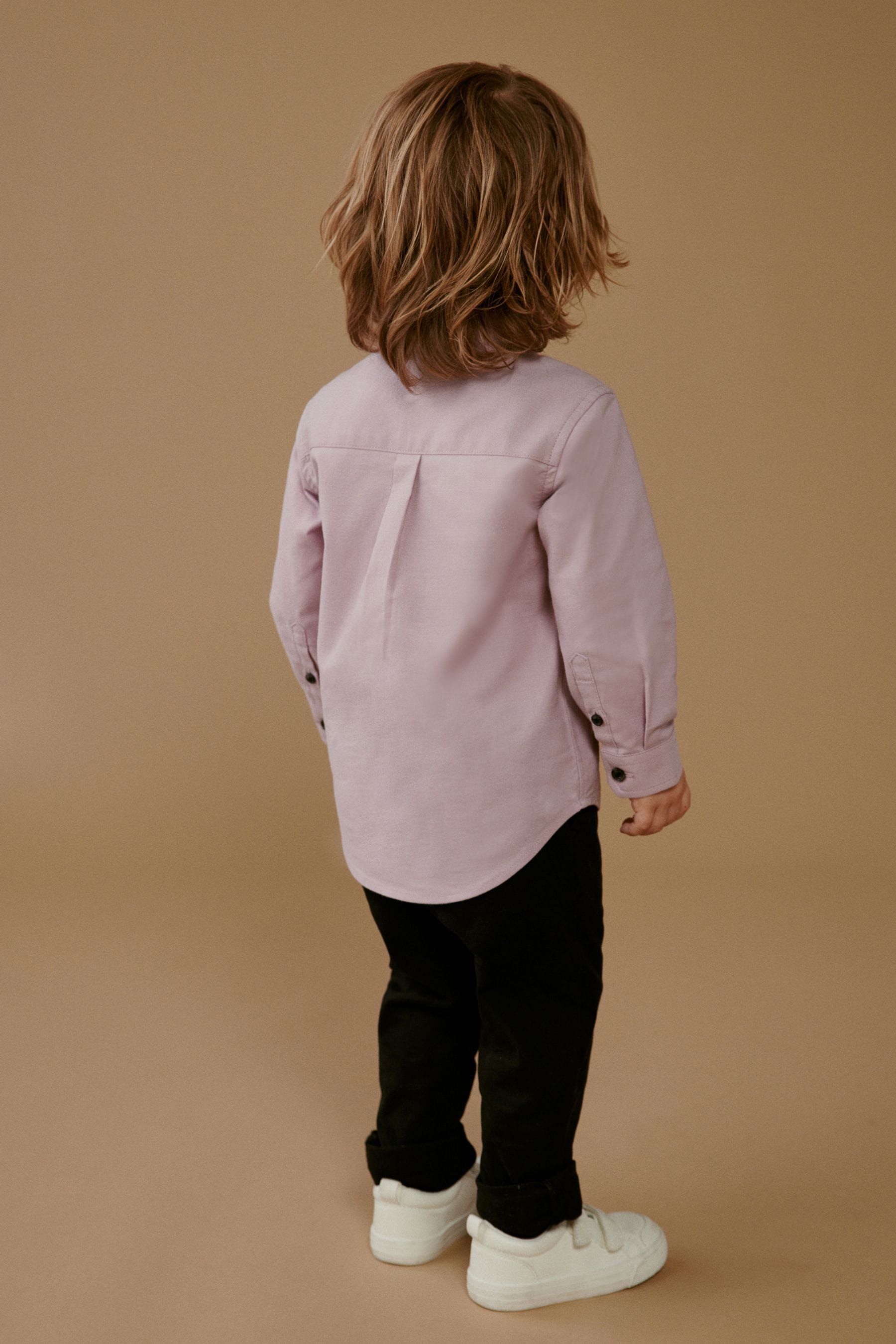 Pink Long Sleeve Oxford Shirt (3mths-7yrs)