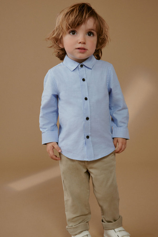 Blue Long Sleeve Oxford Shirt (3mths-7yrs)