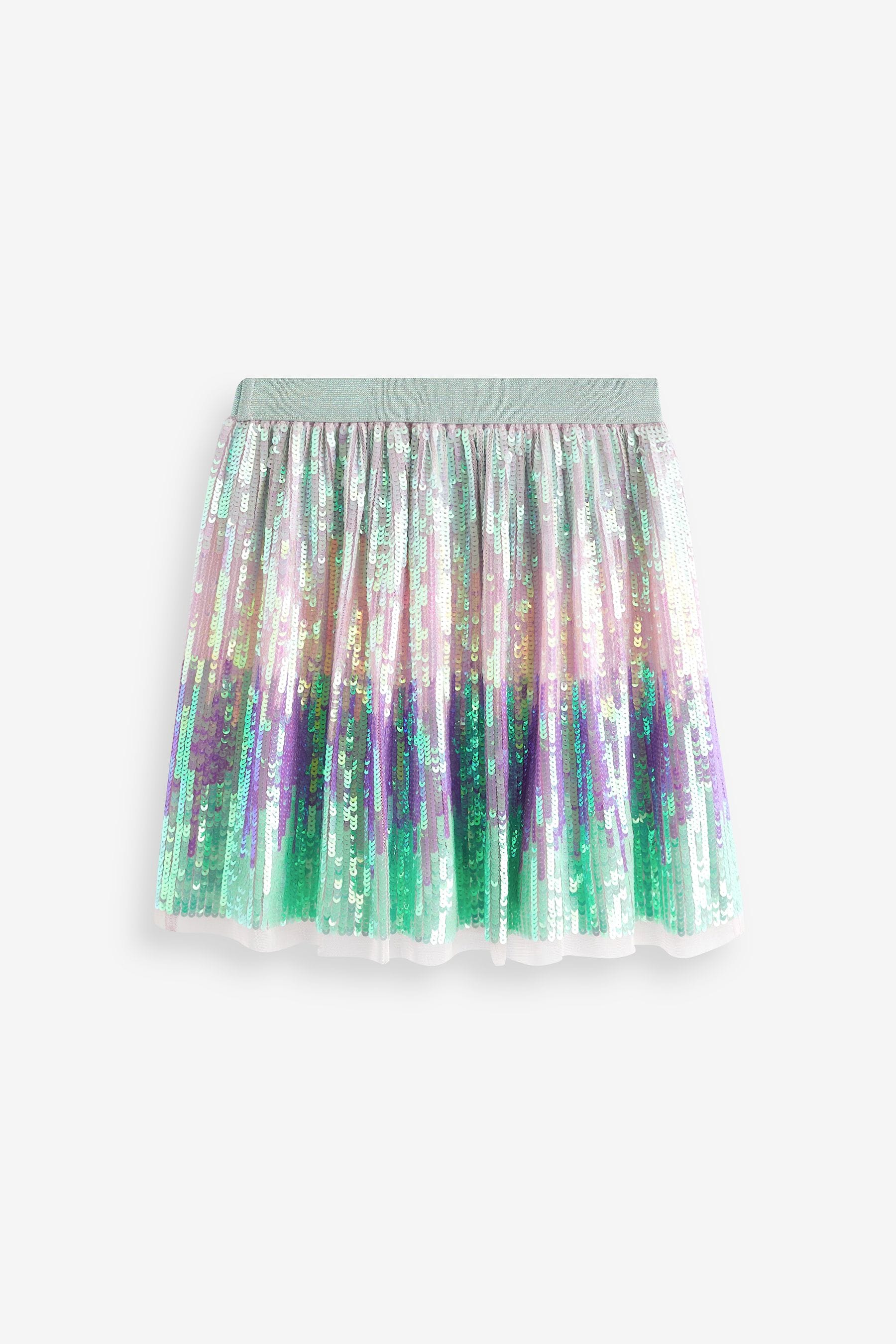 Green Sequin Skirt (3-16yrs)