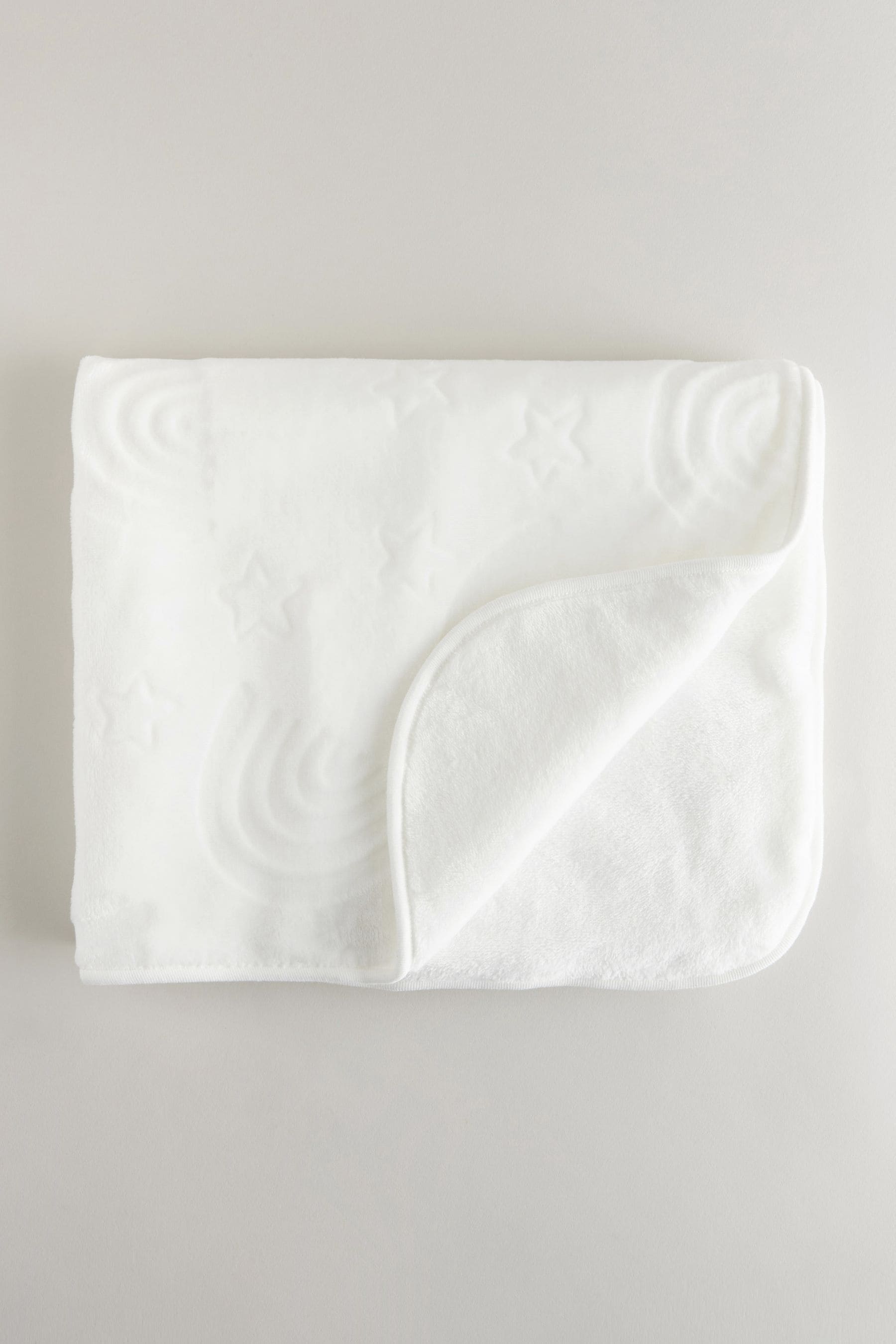 White Fleece Baby Blanket