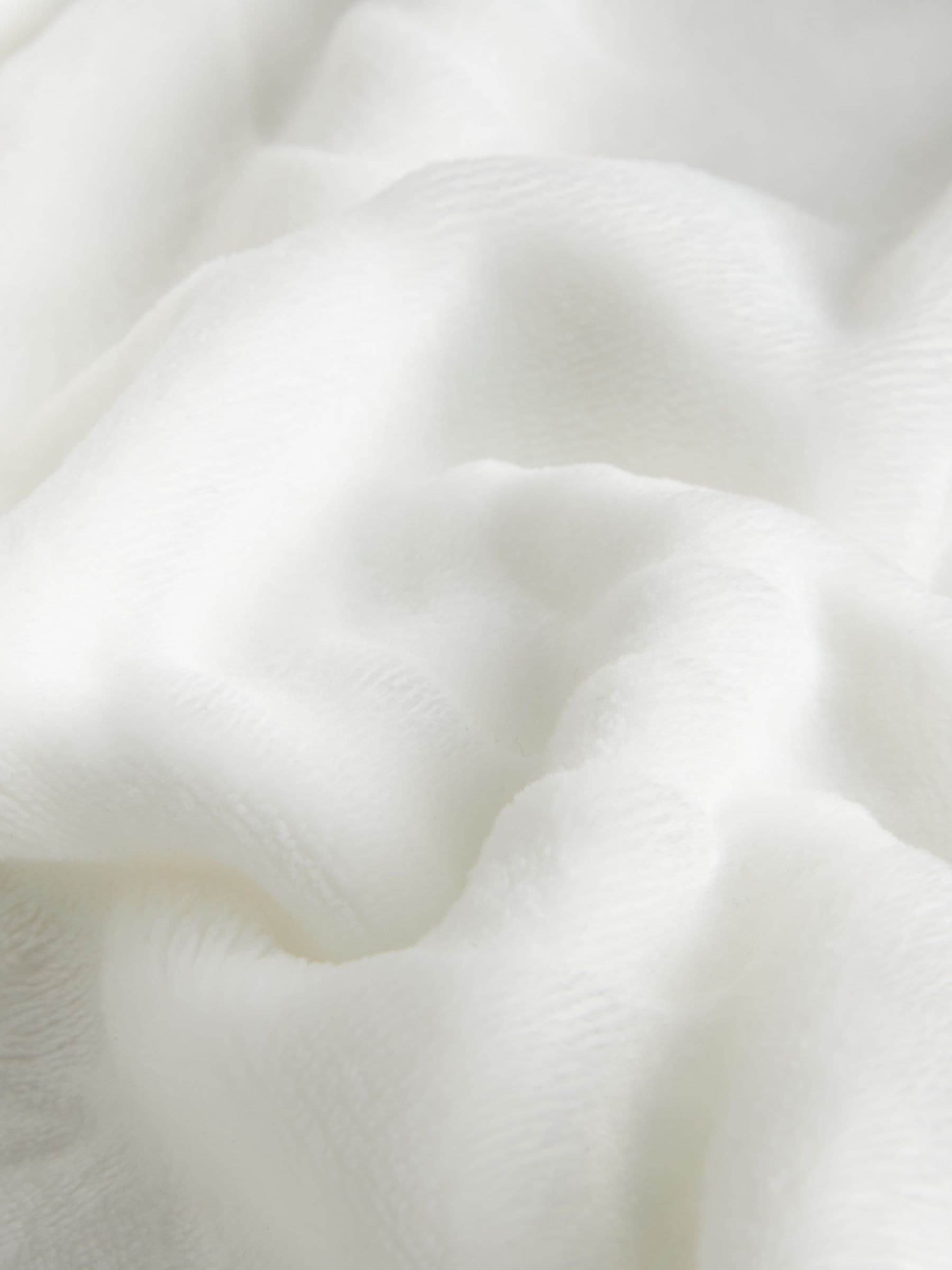 White Fleece Baby Blanket