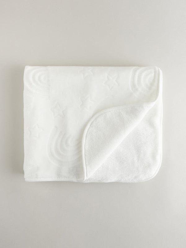 White Fleece Baby Blanket