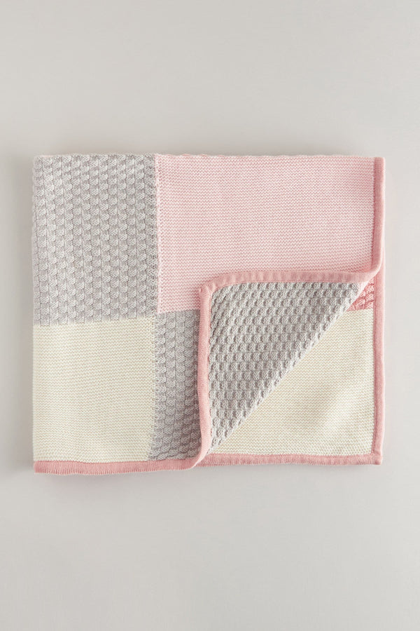 Pink Patchwork 100% Cotton Baby Blanket