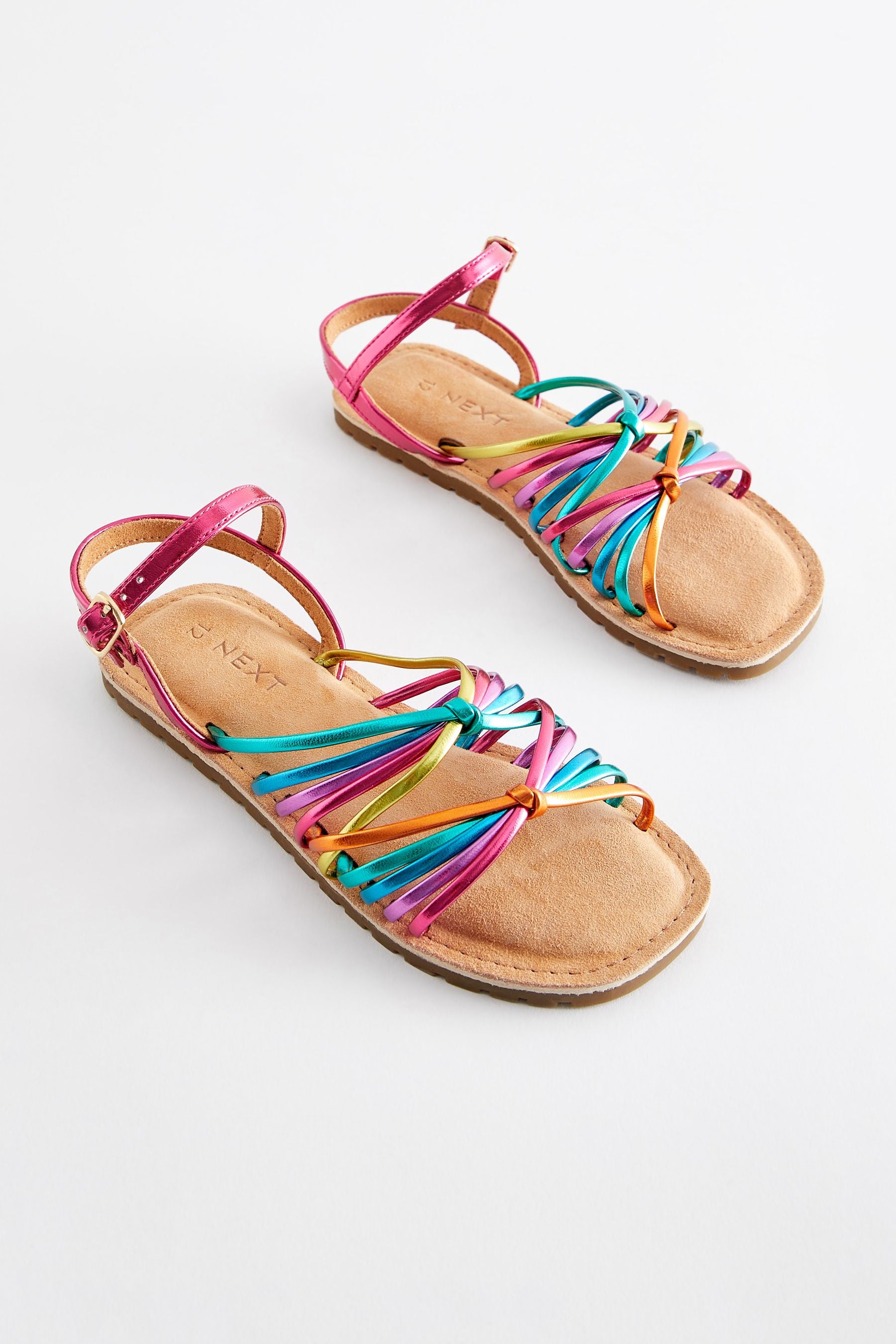 Rainbow Bright Strappy Sandals