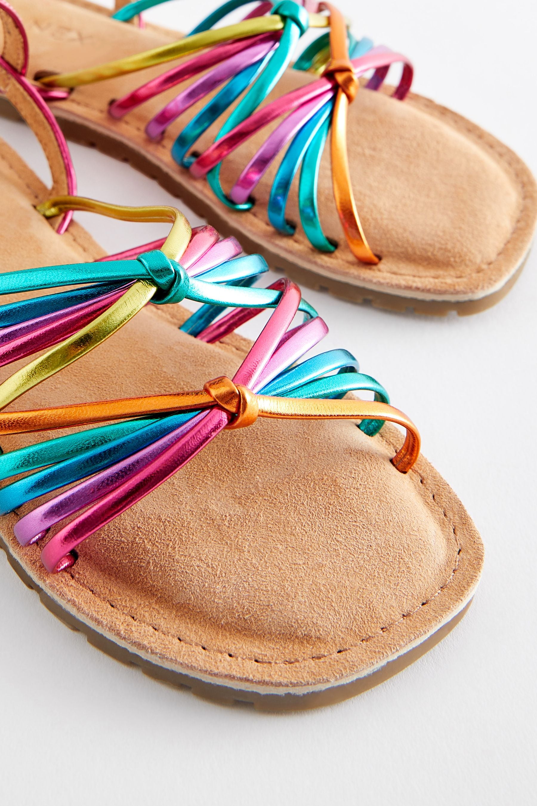 Rainbow Bright Strappy Sandals