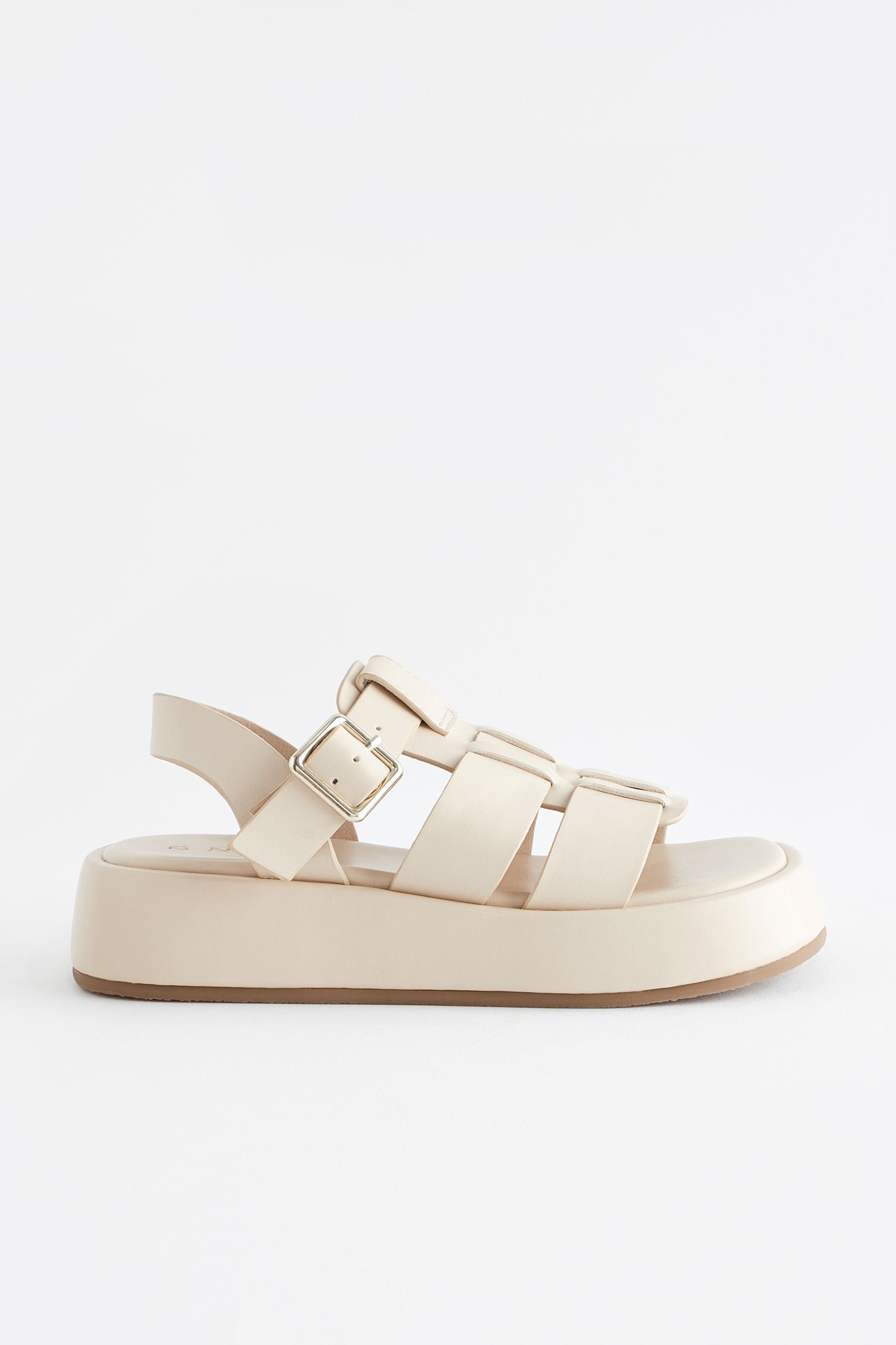 Cream Chunky Gladiator Sandals