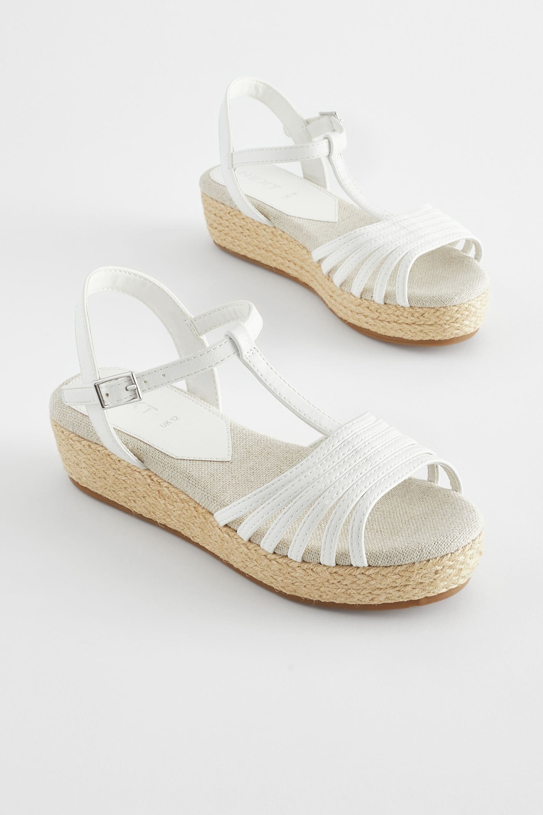 White Wedge Sandals