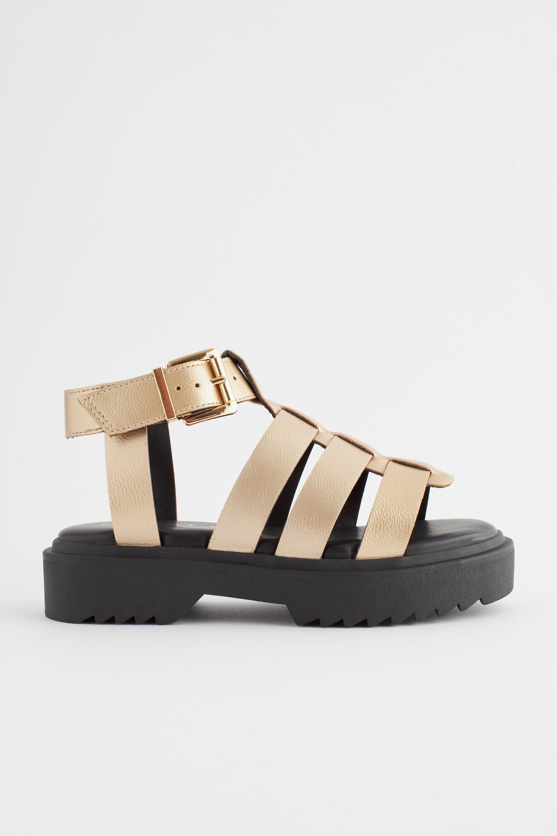 Rose Gold Chunky Gladiator Sandals