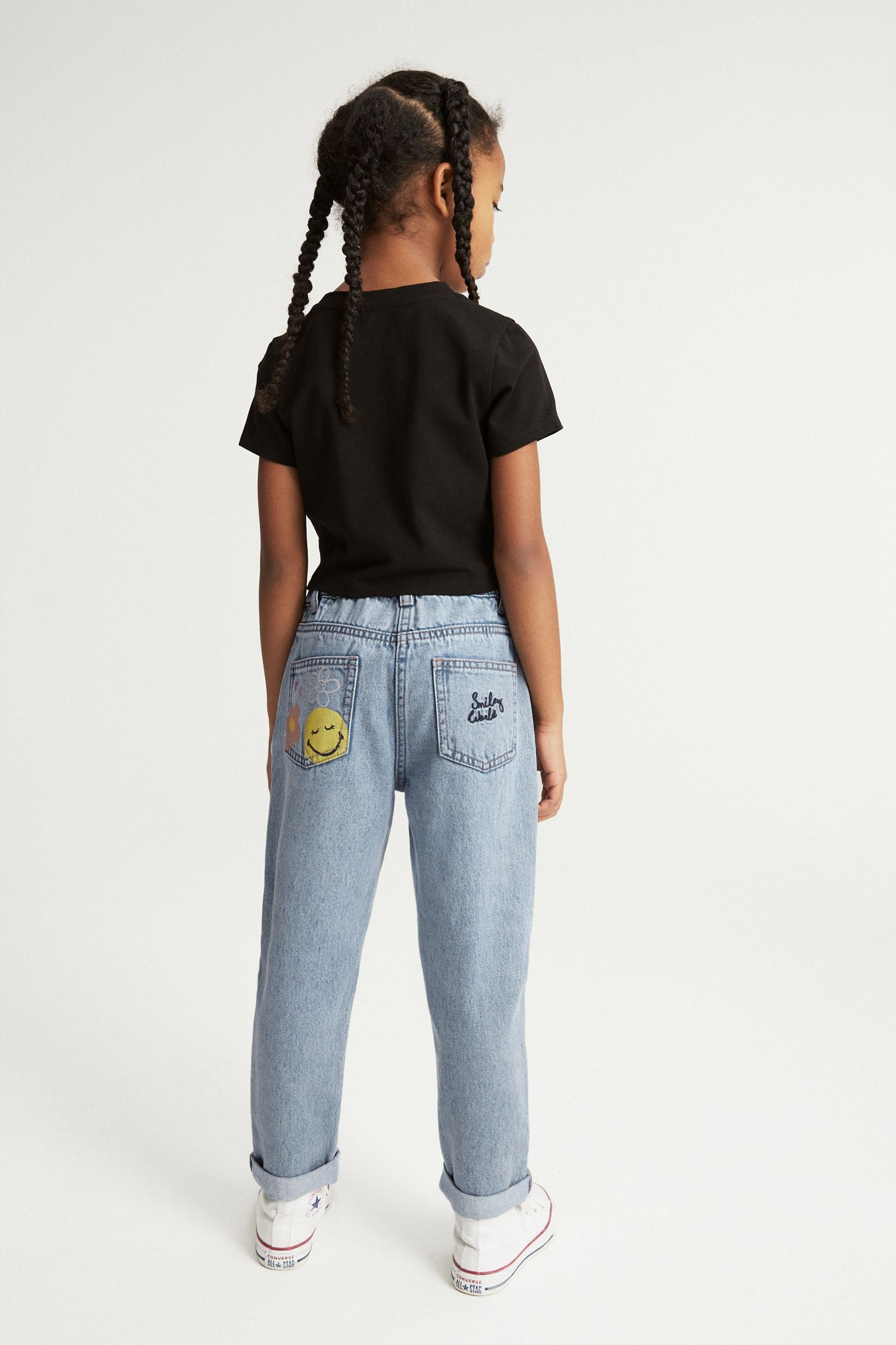 Mid Blue Denim SmileyWorld Mom Jeans (3-16yrs)