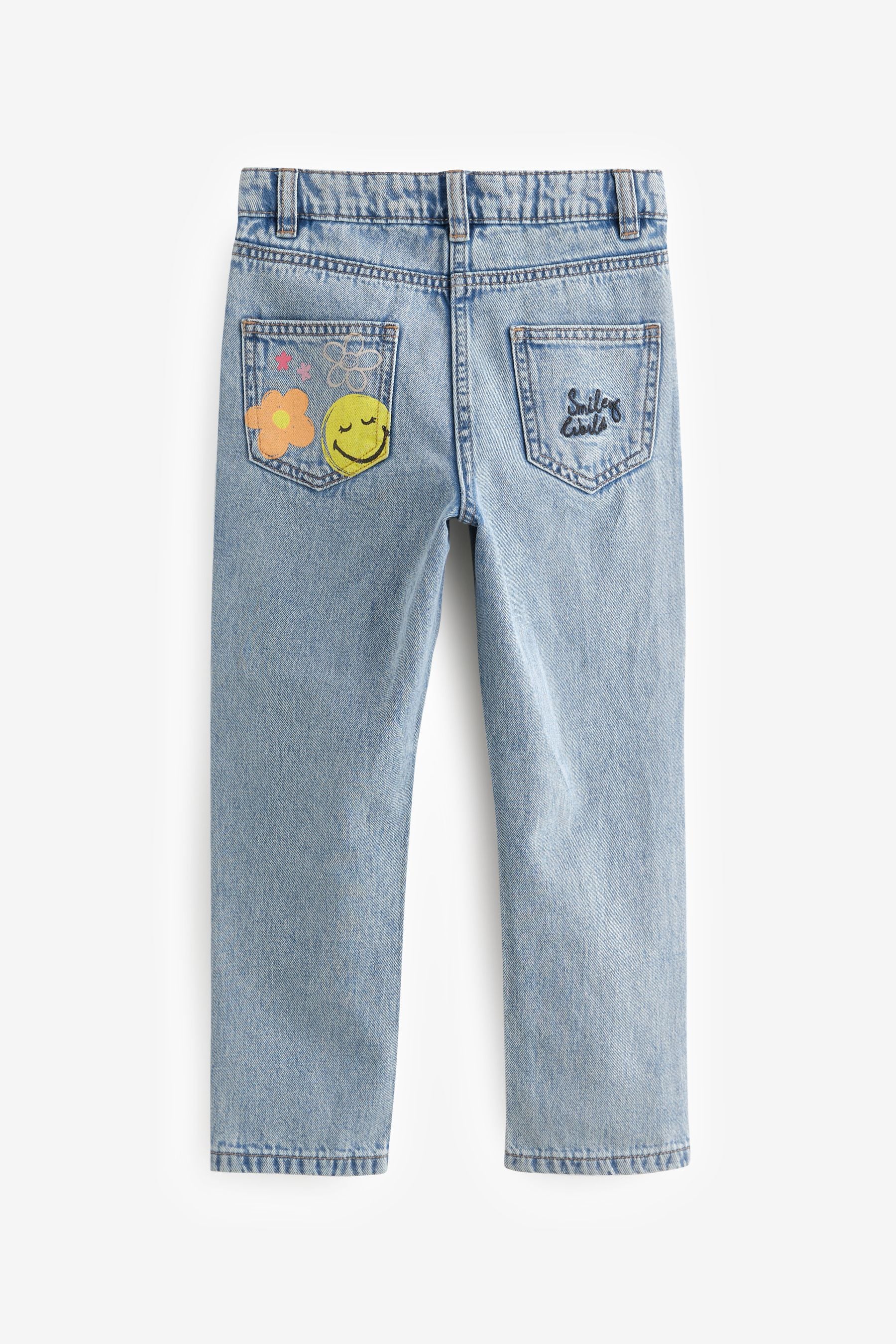 Mid Blue Denim SmileyWorld Mom Jeans (3-16yrs)