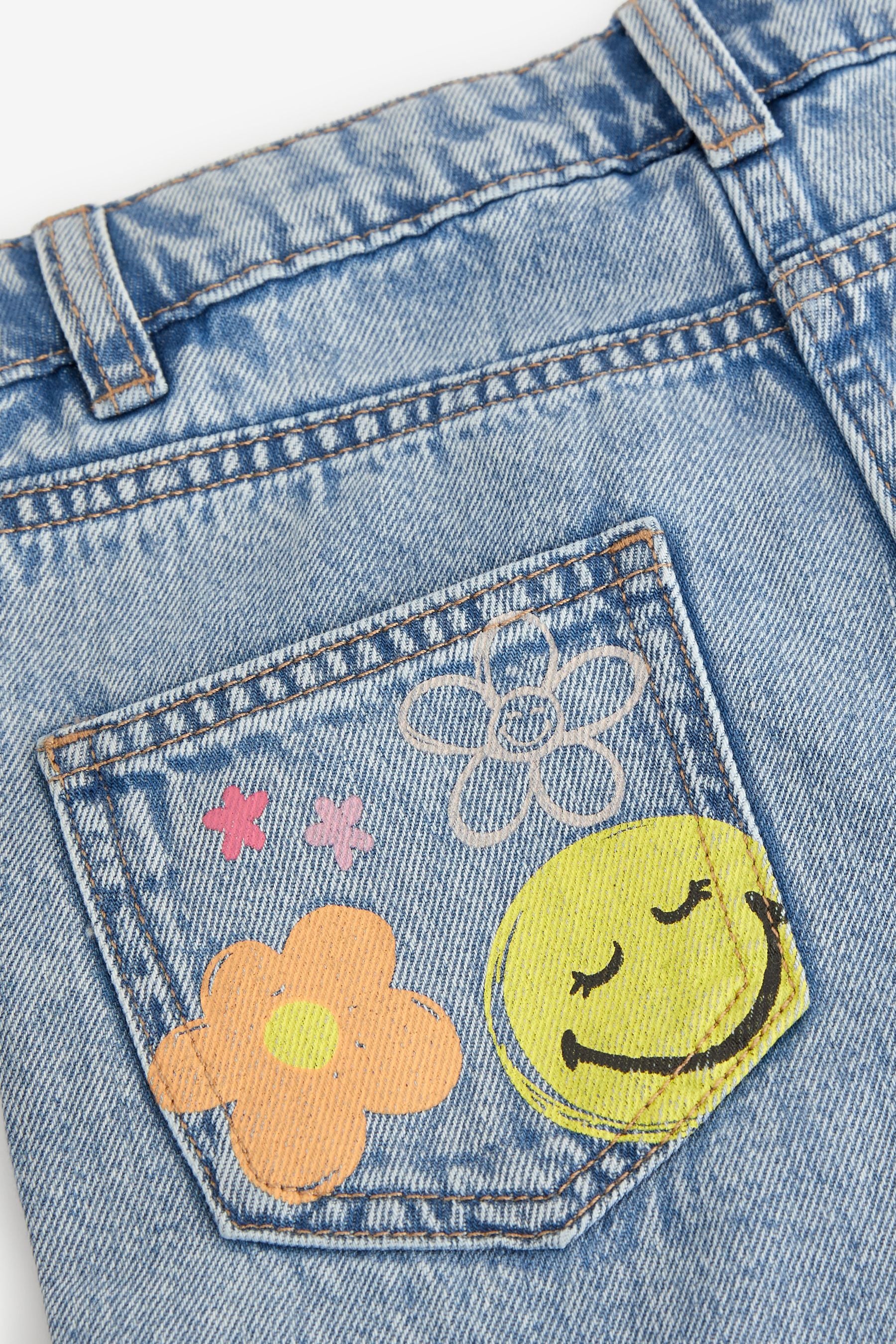 Mid Blue Denim SmileyWorld Mom Jeans (3-16yrs)