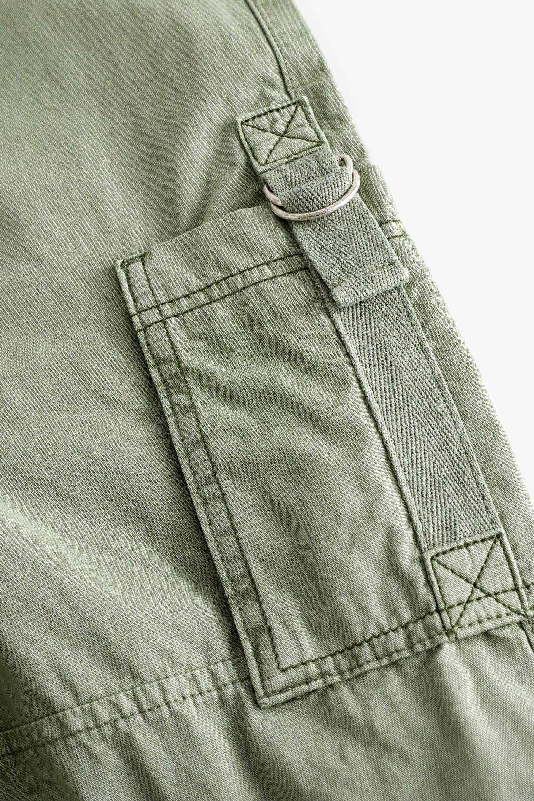 Khaki Green Cargo Dungarees (3-16yrs)