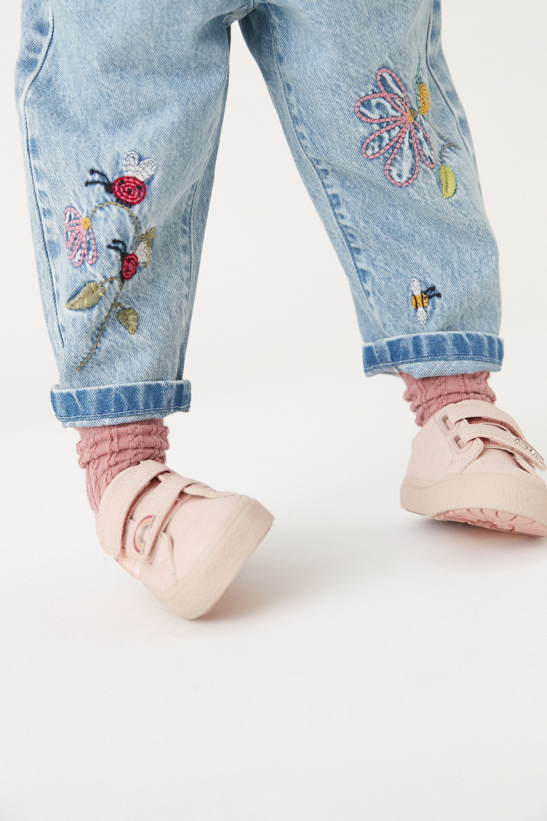 Blue Ladybird Embroidered Slouchy Jeans (3mths-7yrs)