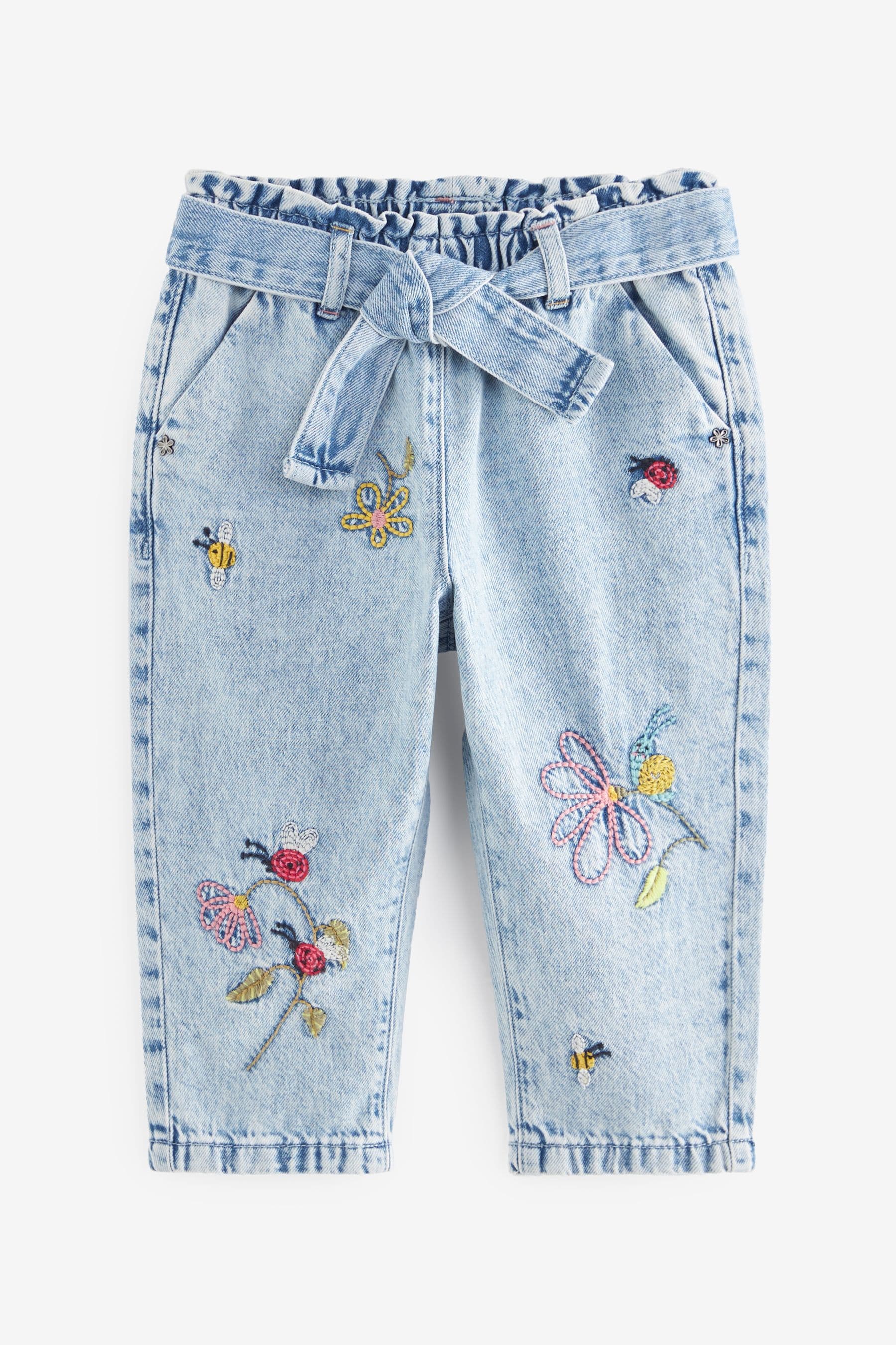 Blue Ladybird Embroidered Slouchy Jeans (3mths-7yrs)