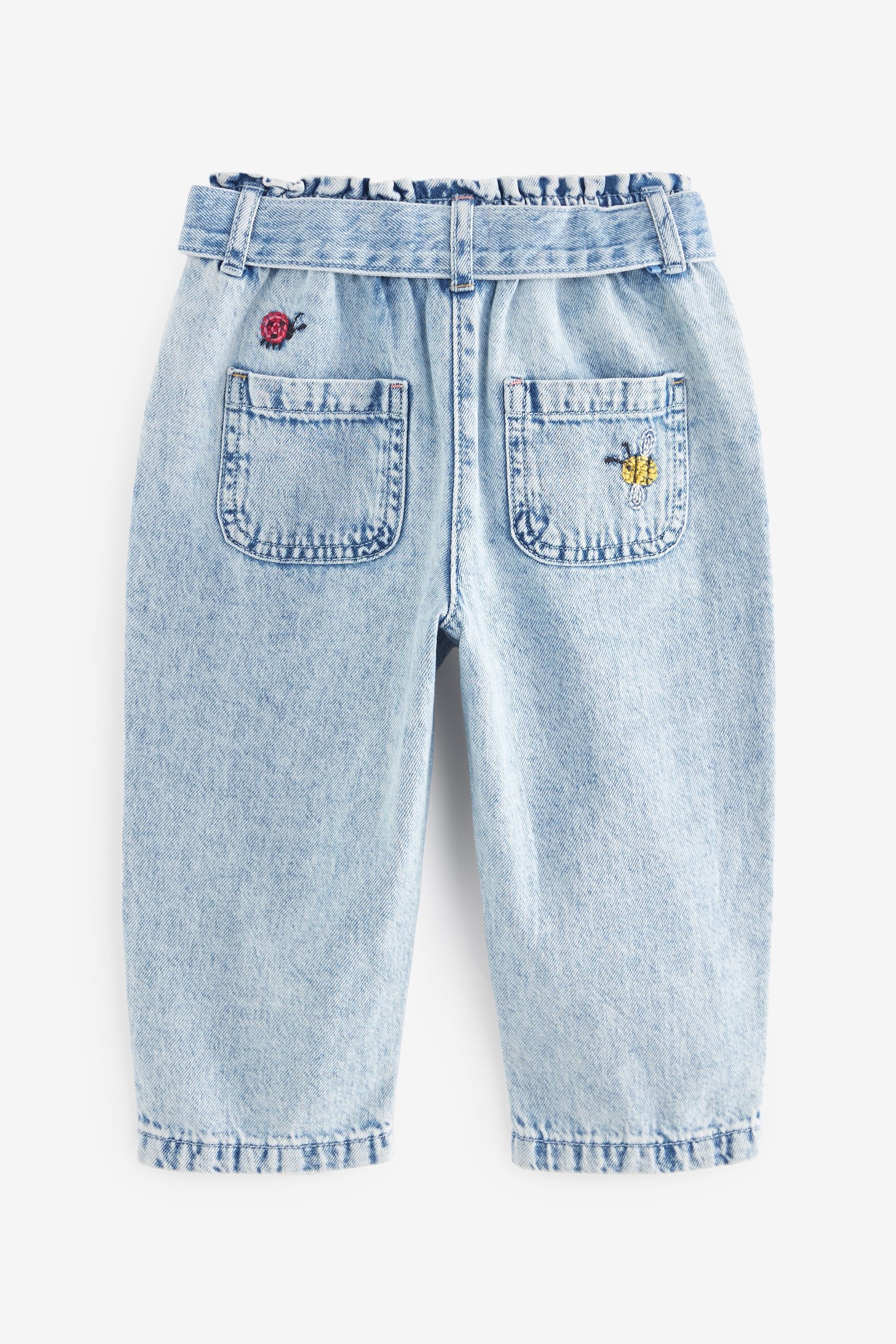 Blue Ladybird Embroidered Slouchy Jeans (3mths-7yrs)