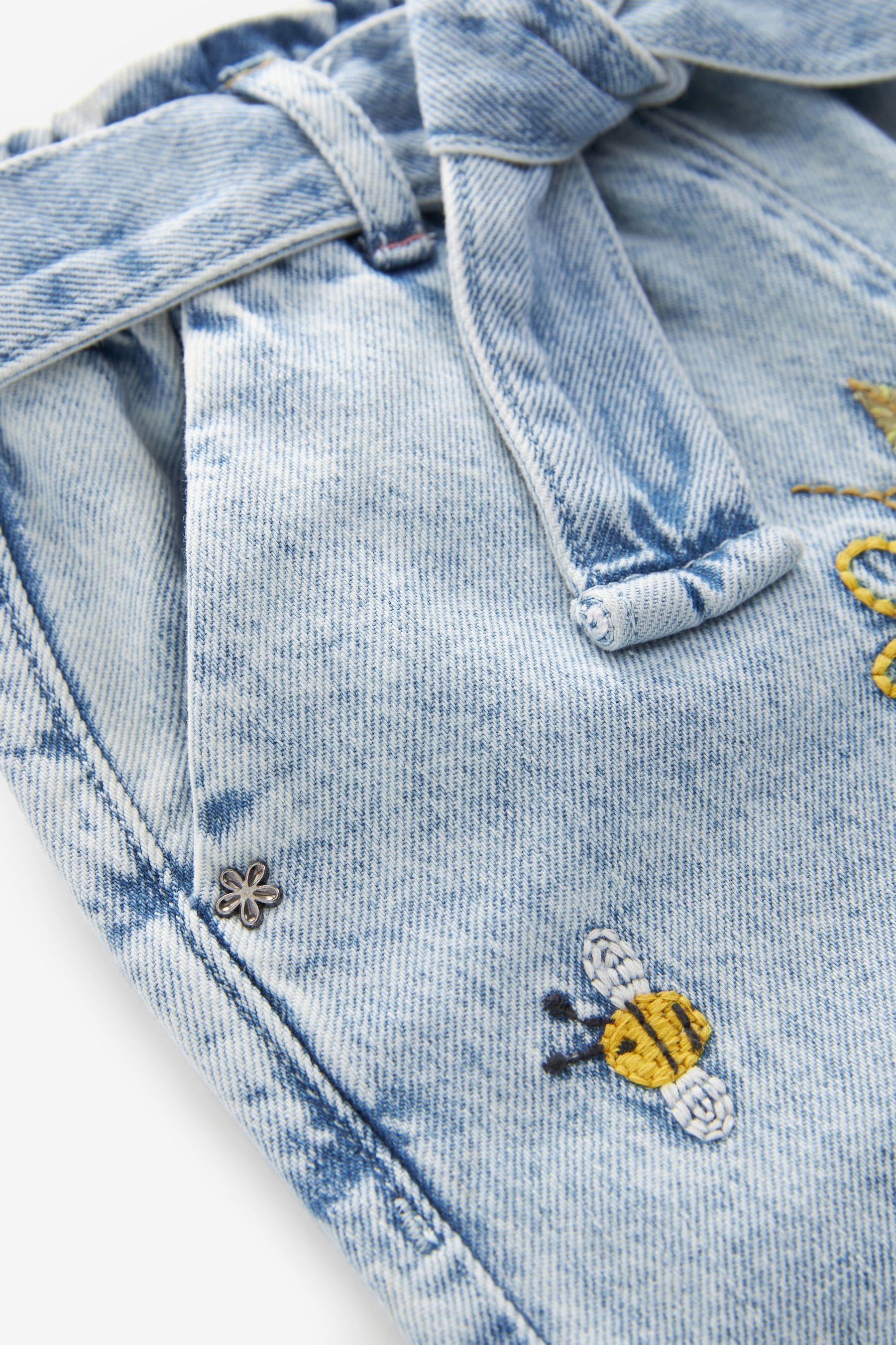 Blue Ladybird Embroidered Slouchy Jeans (3mths-7yrs)