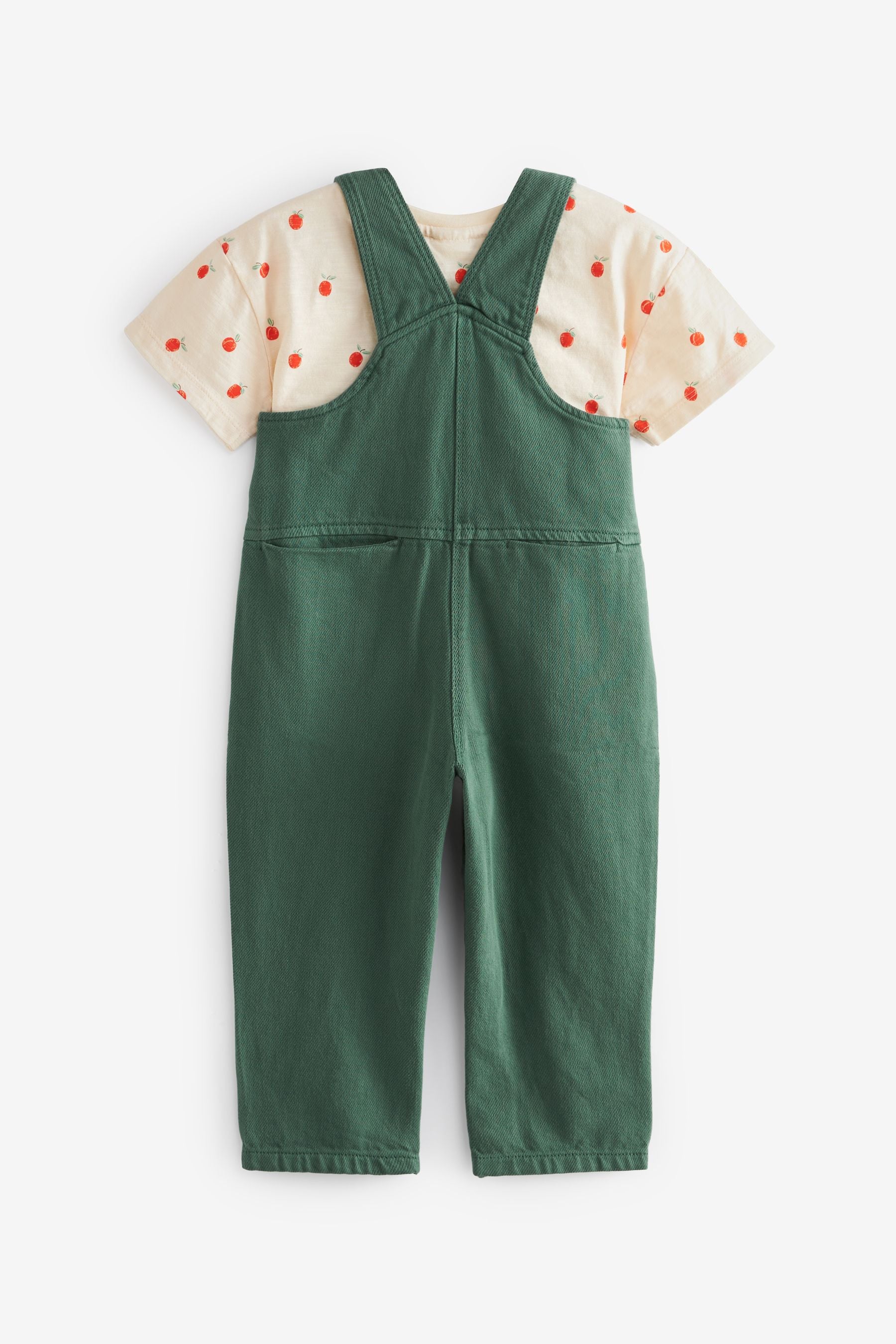 Green Dungarees and T-Shirt Set (3mths-7yrs)