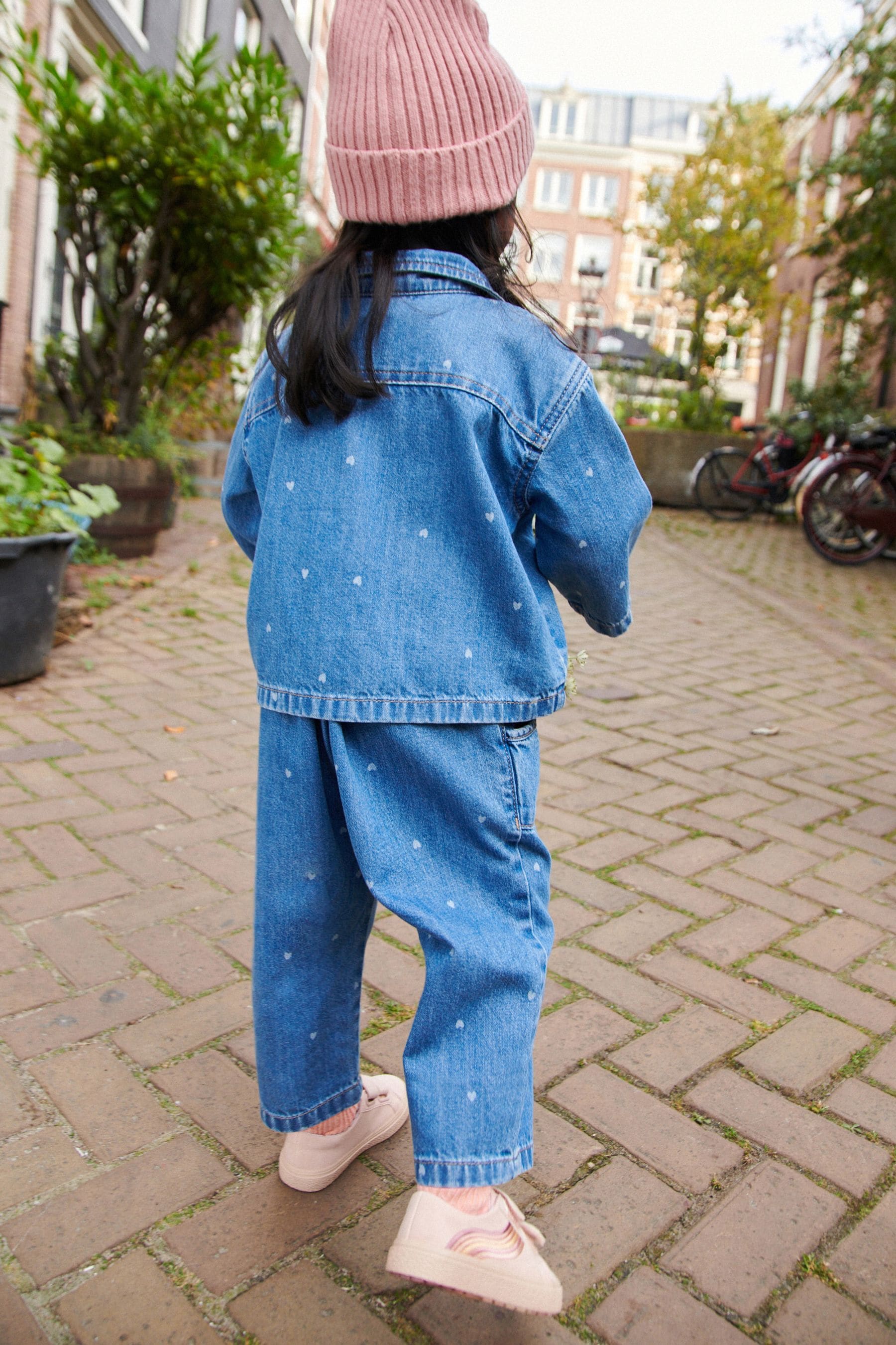 Mid Blue Denim 100% Cotton Shirt And Trousers Set (3mths-7yrs)