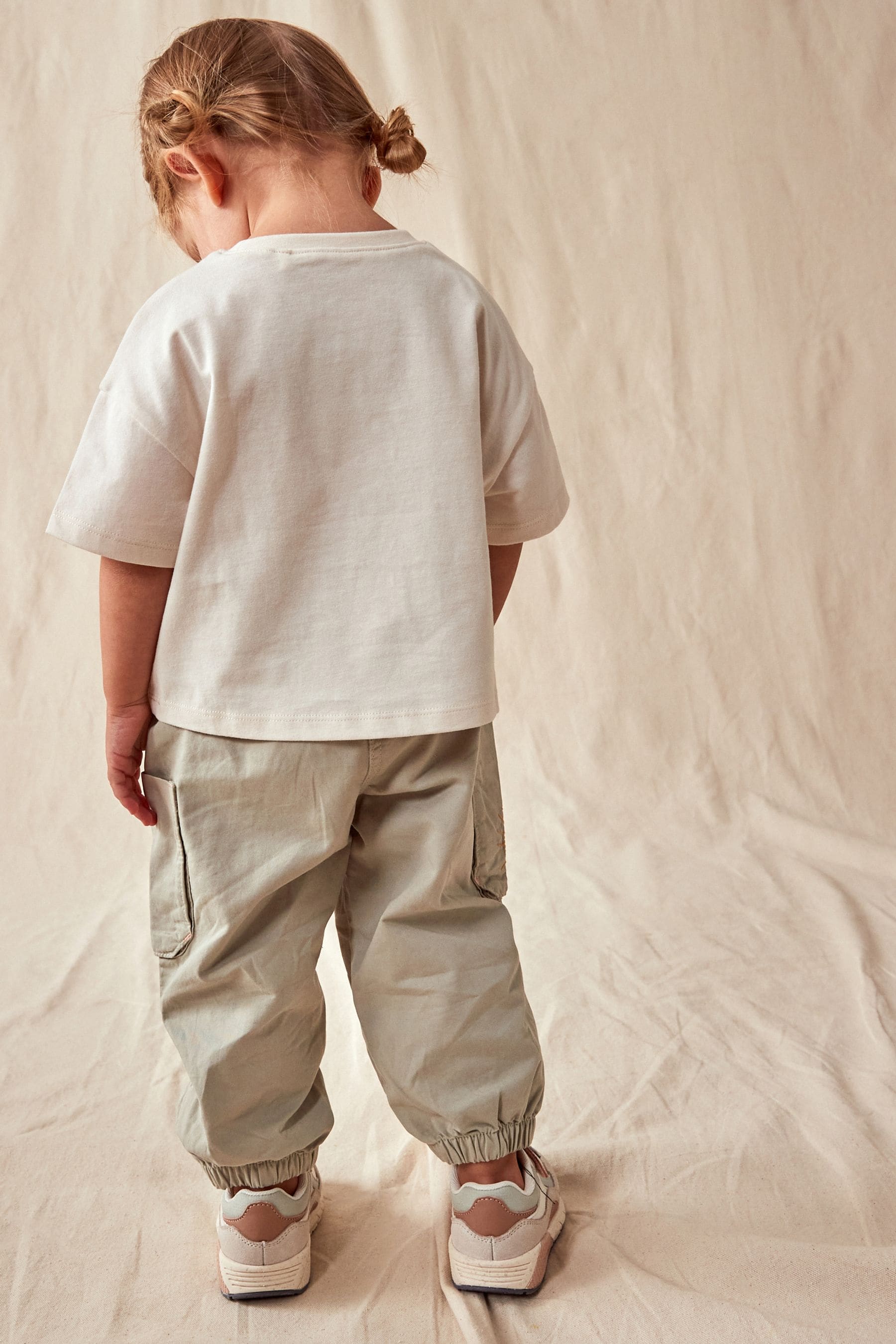 Sage Green Cargo Trousers and T-Shirt Set (3mths-7yrs)