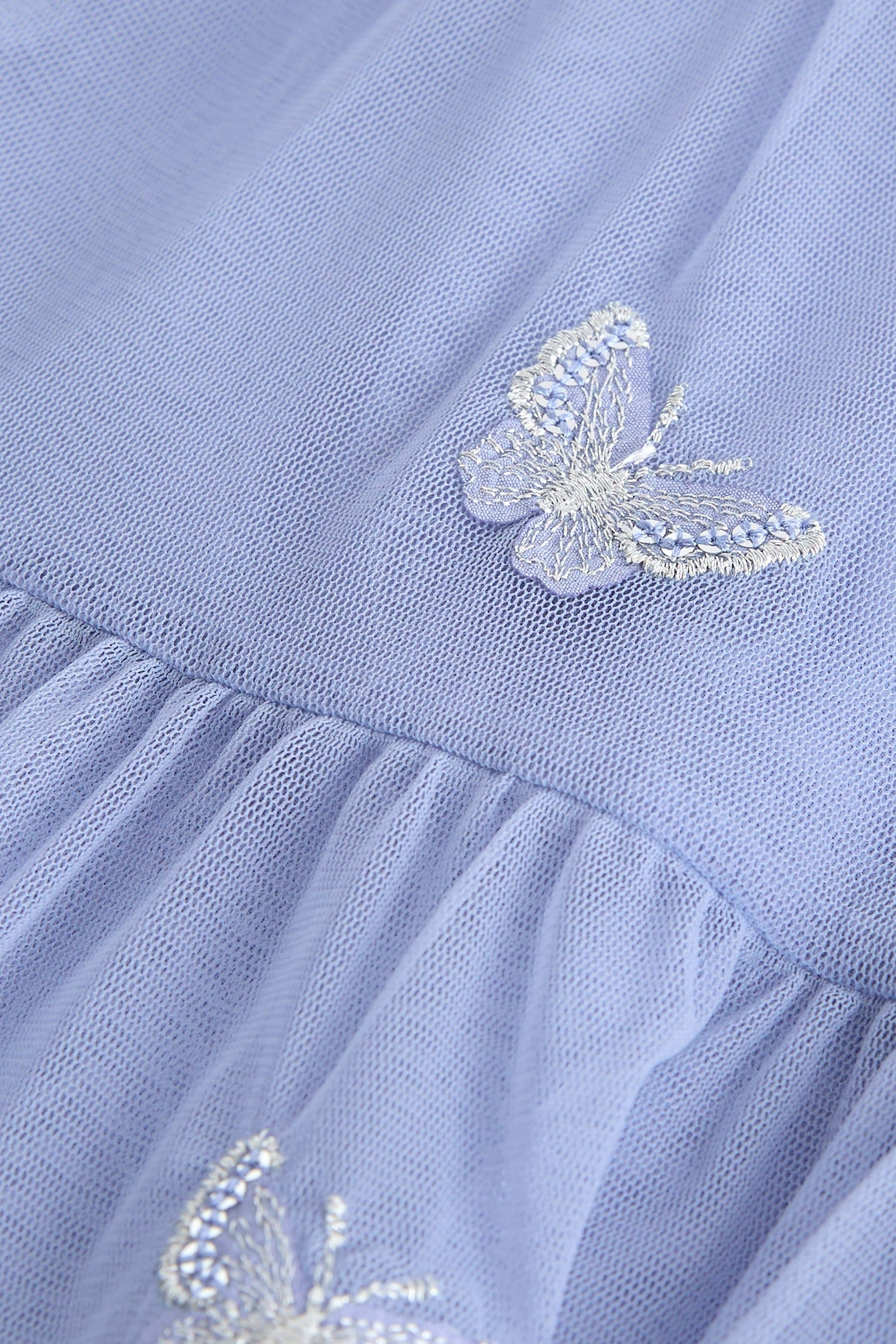 Blue Butterfly Mesh Dress (3mths-7yrs)