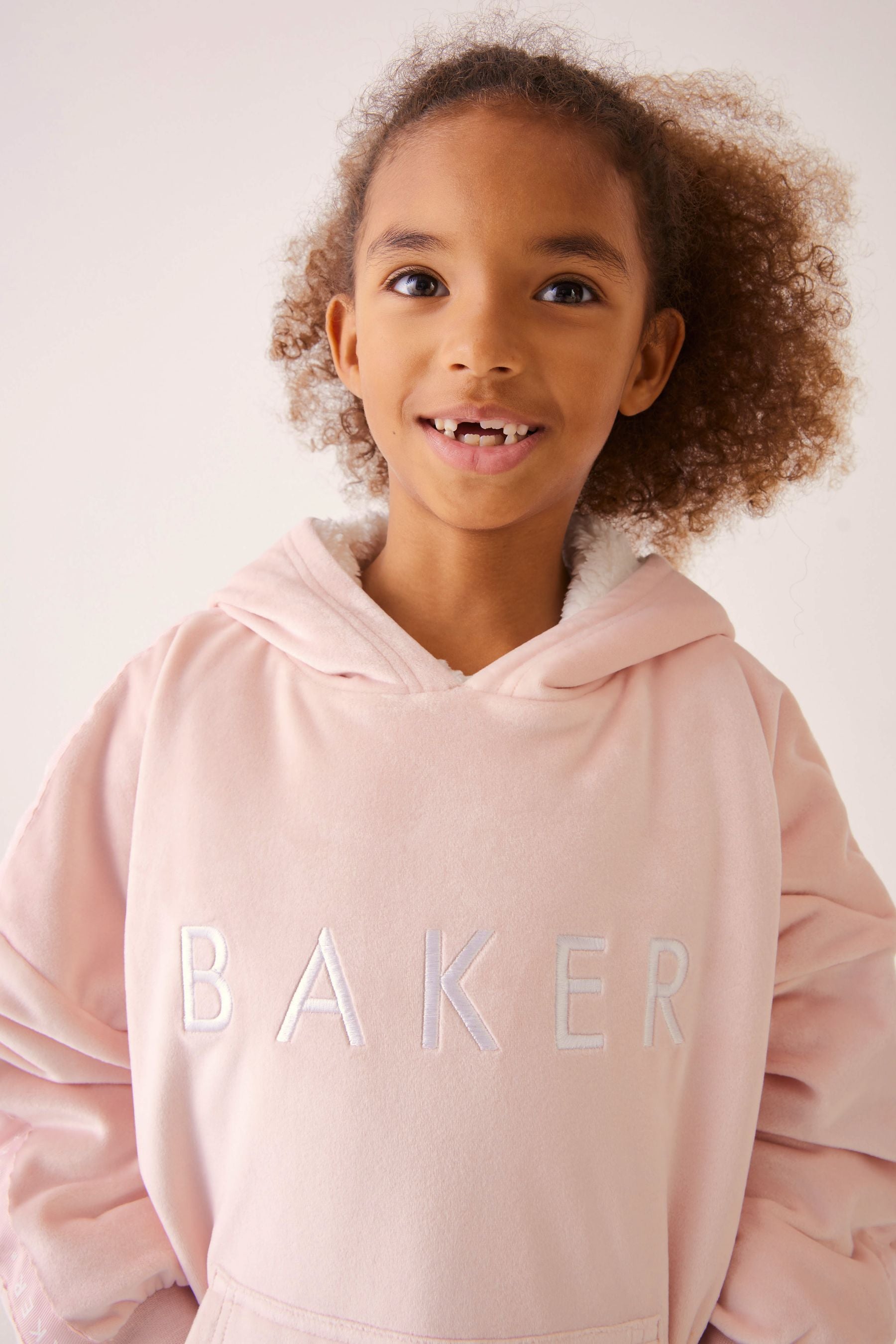 Baker by Ted Baker Pink Borg Lined Hooded Blanket