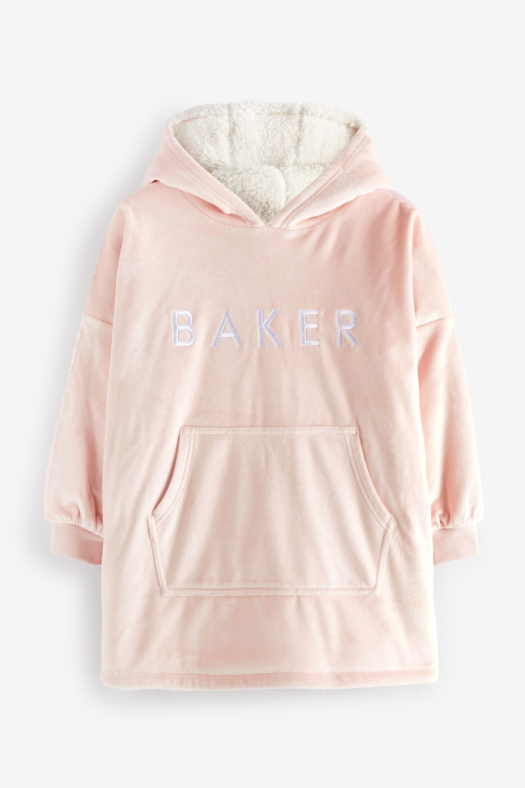 Baker by Ted Baker Pink Borg Lined Hooded Blanket