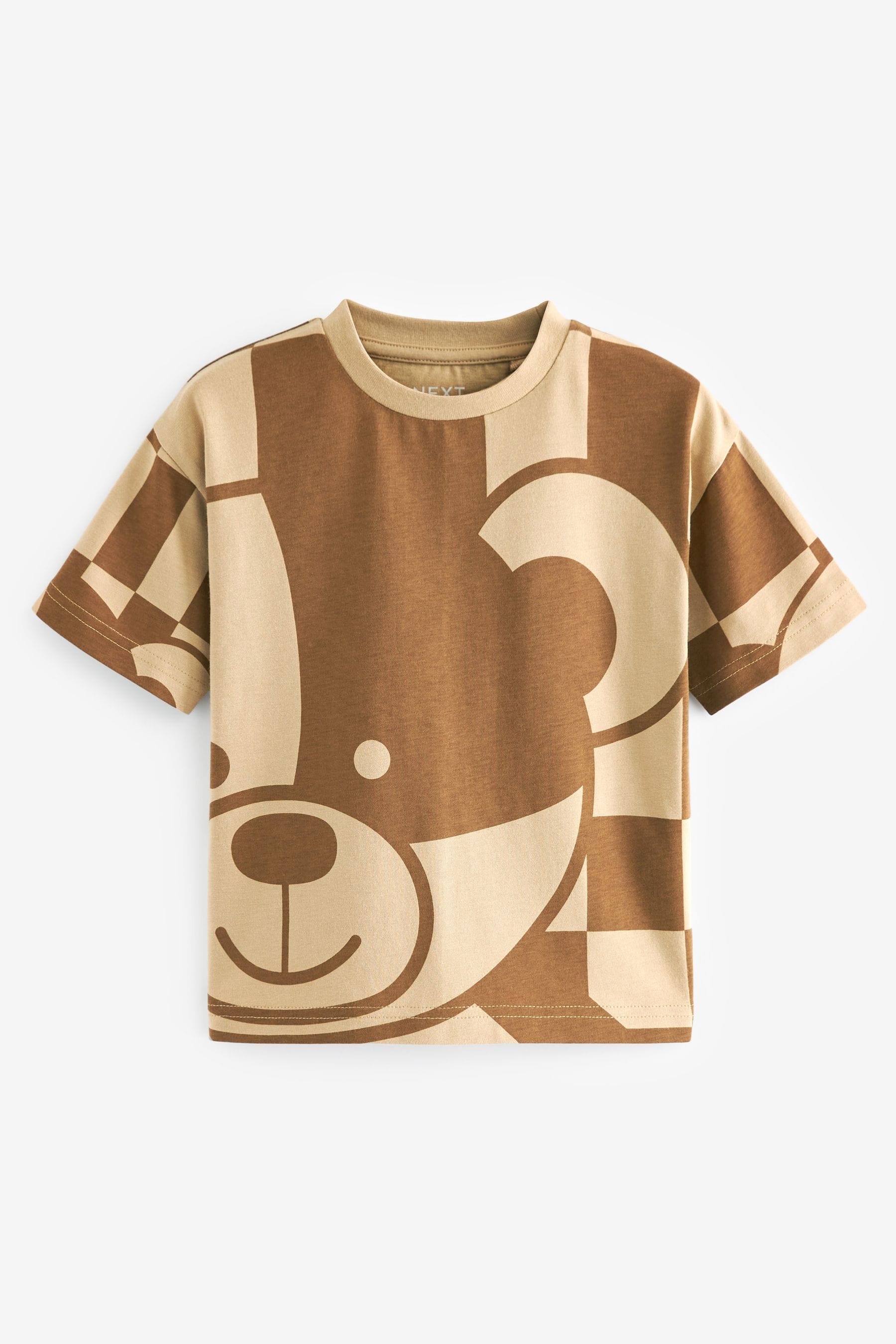 Tan Bear All-Over Print Short Sleeve T-Shirt (3mths-7yrs)