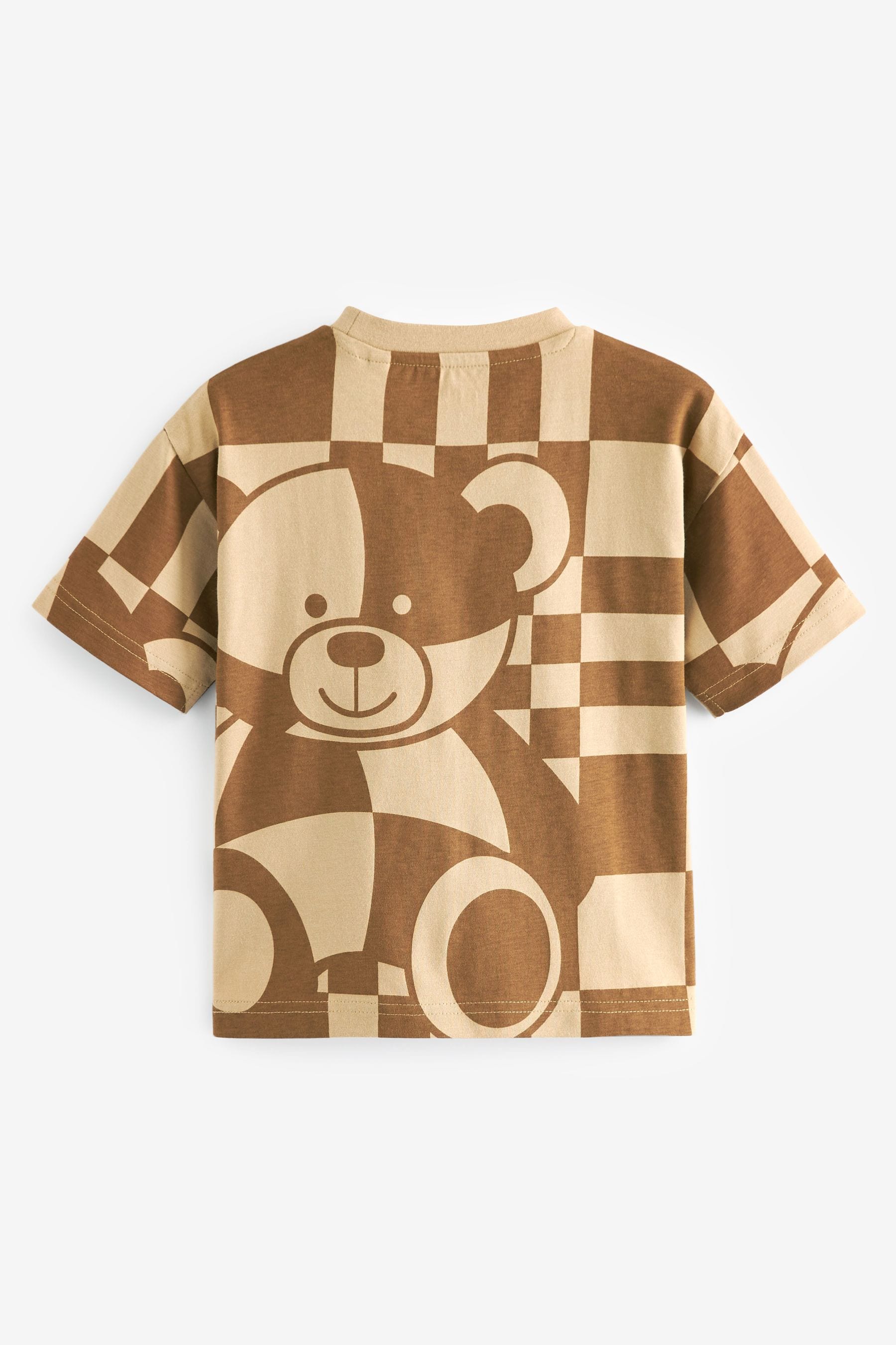 Tan Bear All-Over Print Short Sleeve T-Shirt (3mths-7yrs)