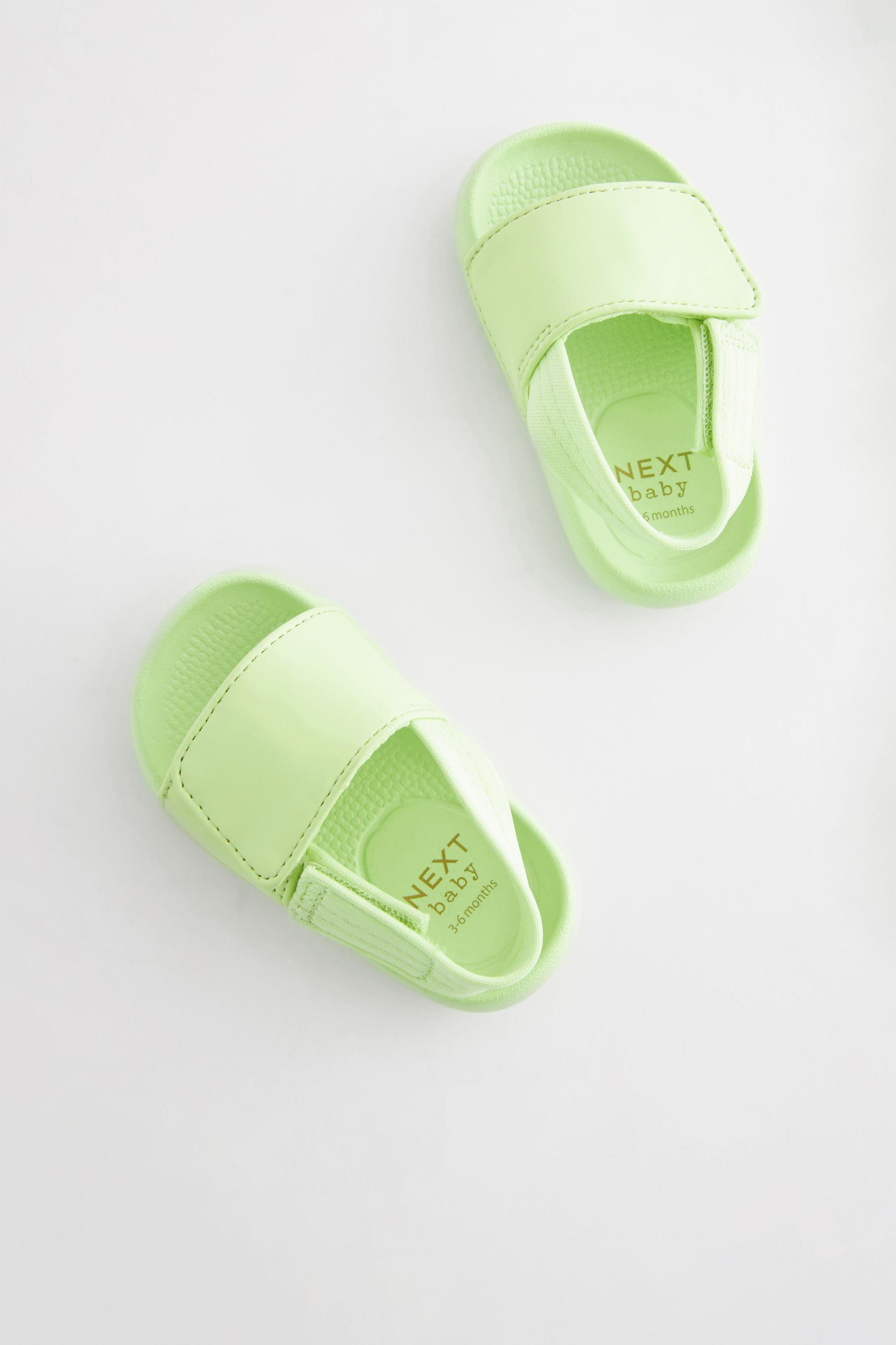 Fluro Green Baby Slider Sandals (0-24mths)