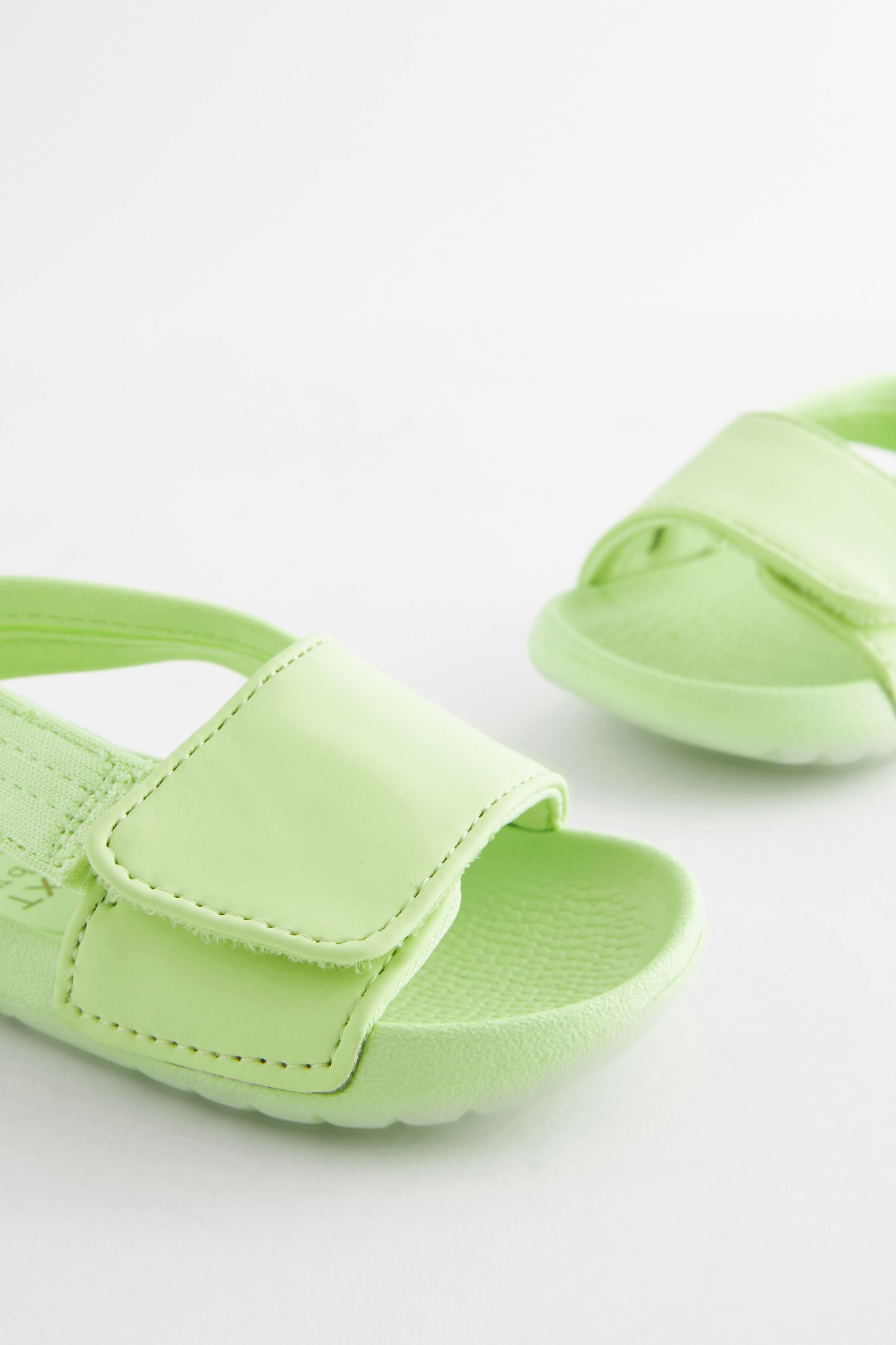 Fluro Green Baby Slider Sandals (0-24mths)