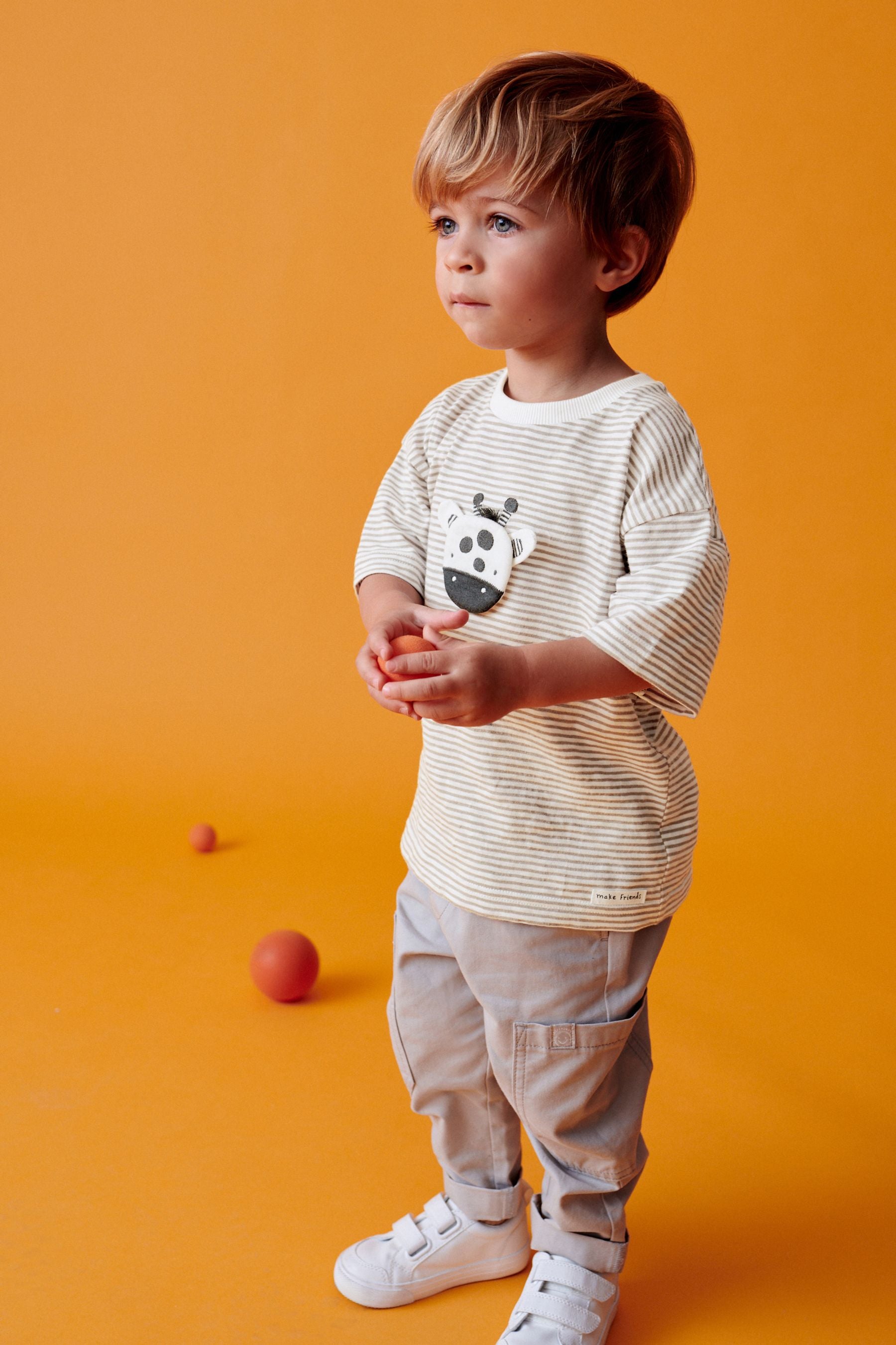 Monochrome 3D Character Short Sleeve T-Shirt (3mths-7yrs)