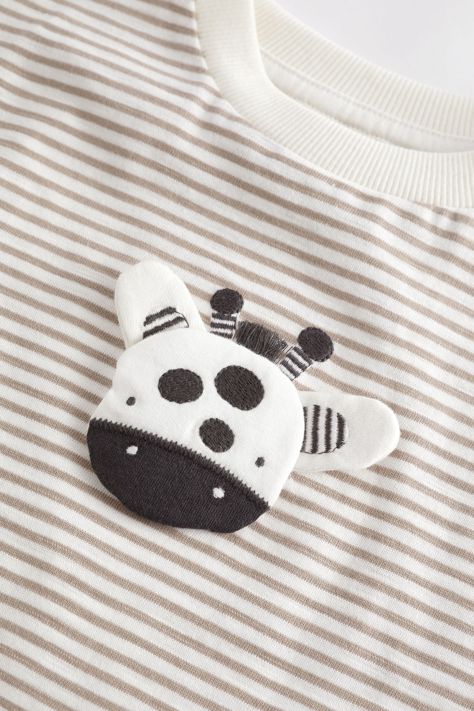 Monochrome 3D Character Short Sleeve T-Shirt (3mths-7yrs)