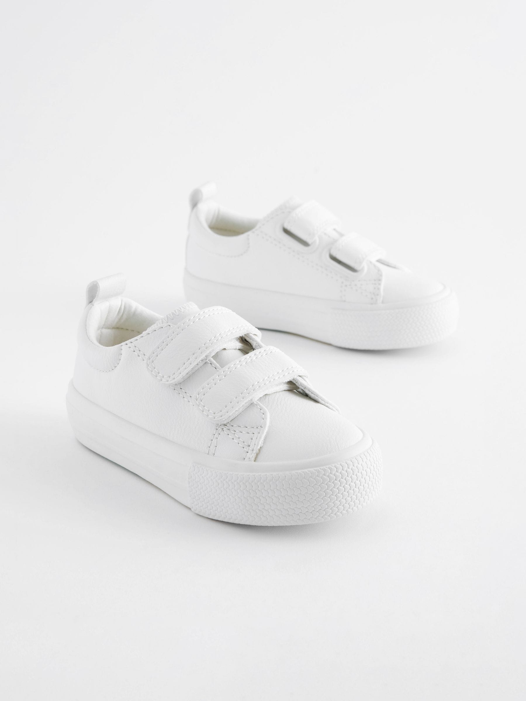 White Standard Fit (F) Chunky Trainers With Touch Fastening