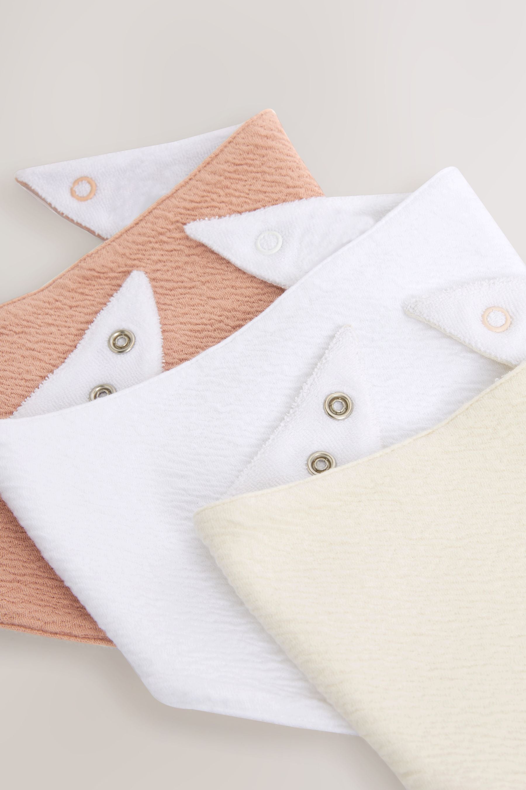 White/Neutral Baby Dribble Bibs 3 Pack