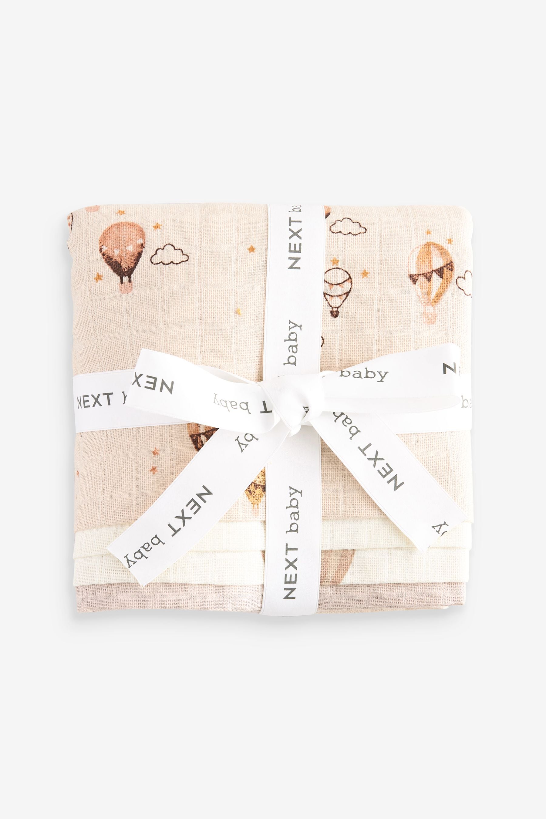 Hot Air Balloon Baby Muslin 100% Cotton Cloths 4 Pack