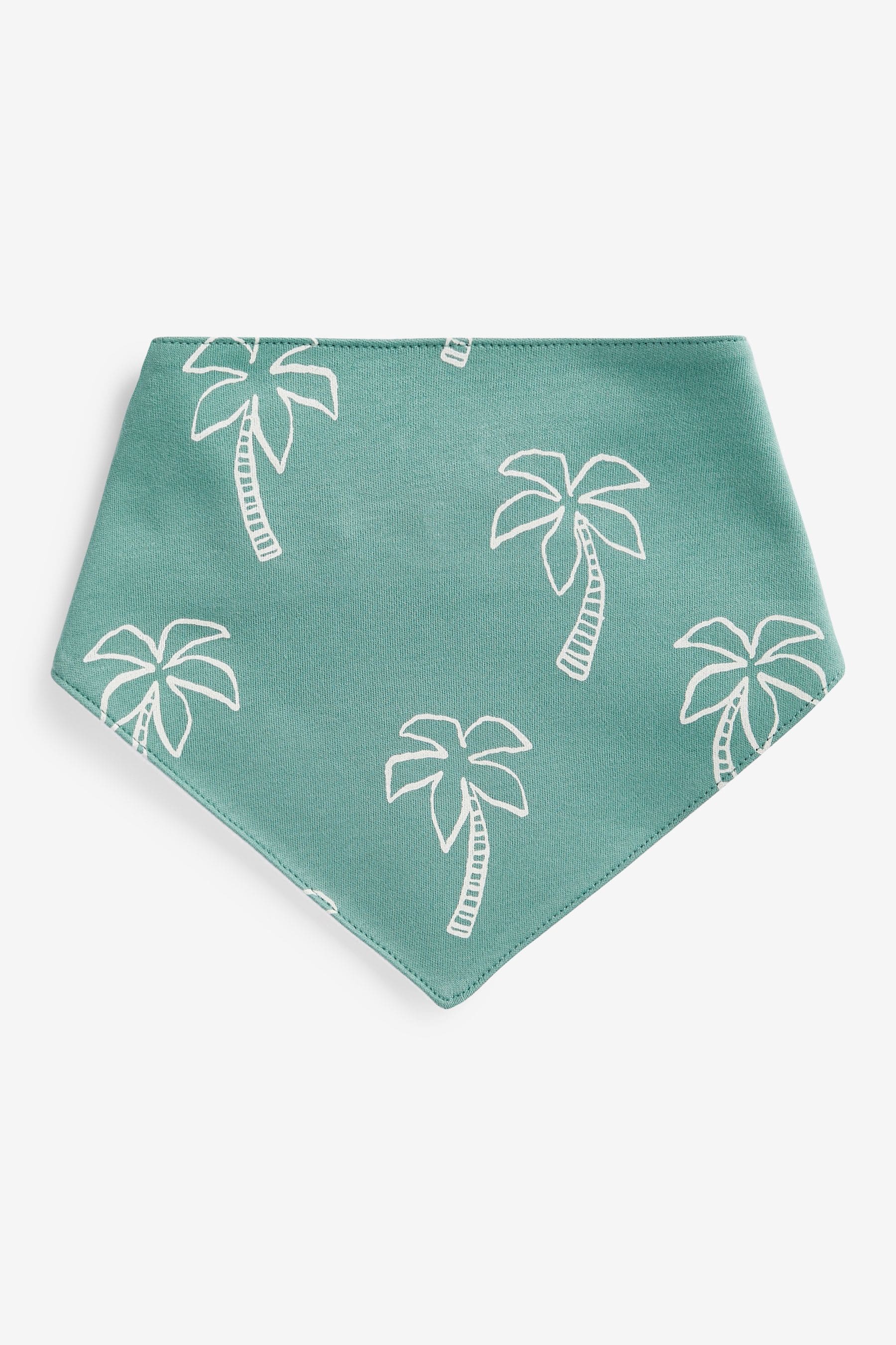 Green Palm Print Baby Bibs 3 Pack