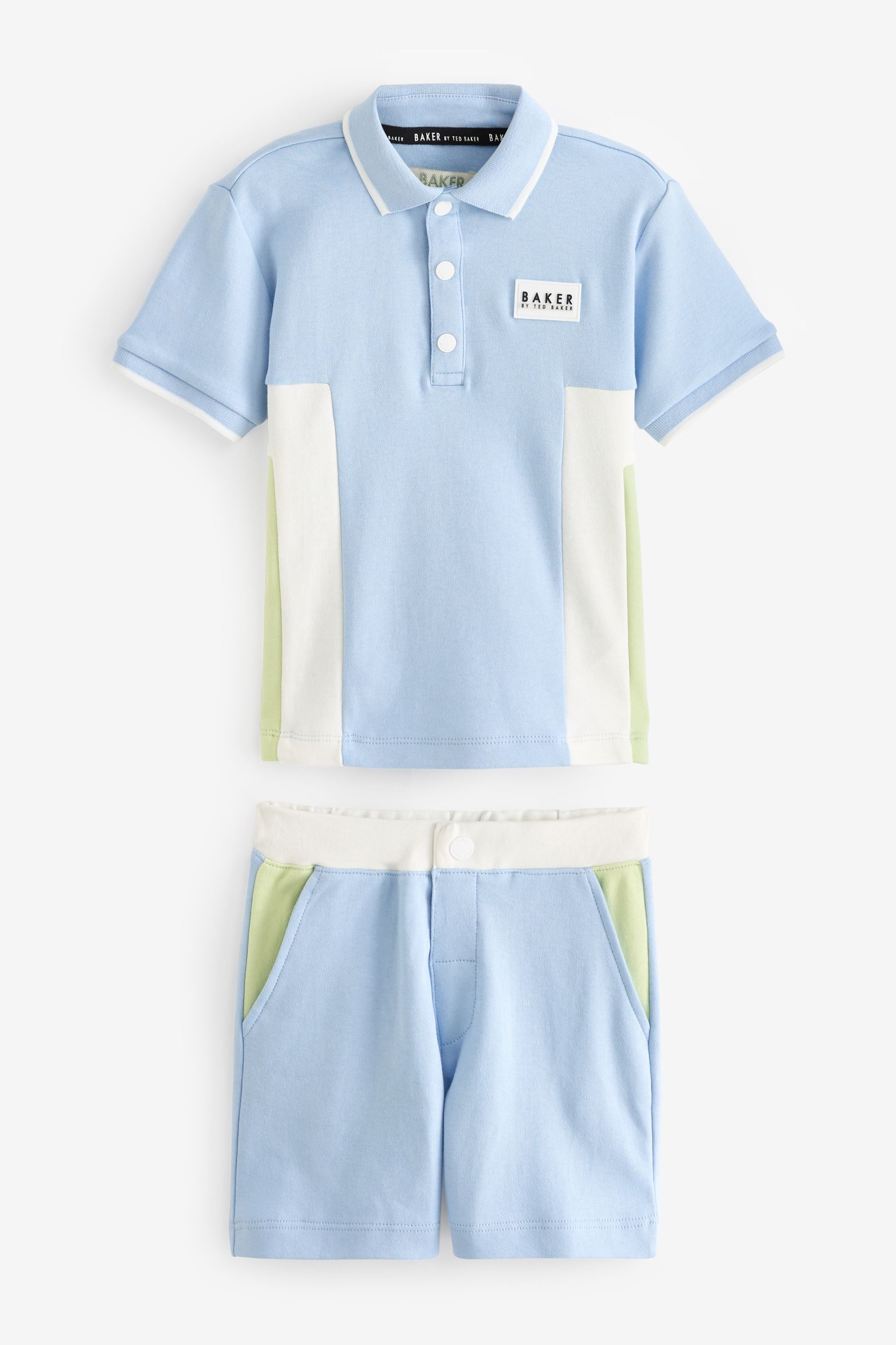 Baker by Ted Baker Colourblock Polo Shirt and Short Set