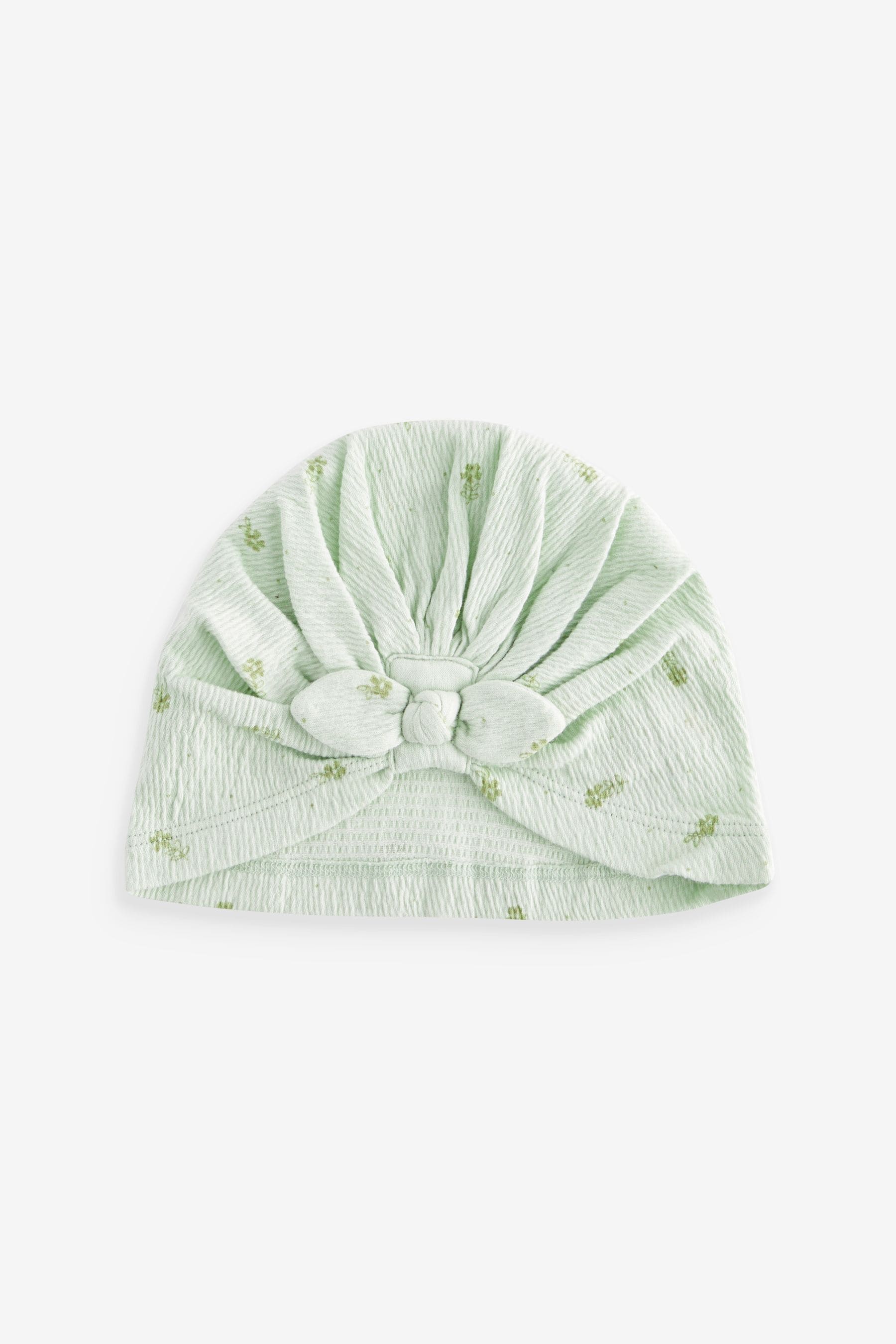 Sage Green Baby Turban Hats 2 Pack (0-18mths)